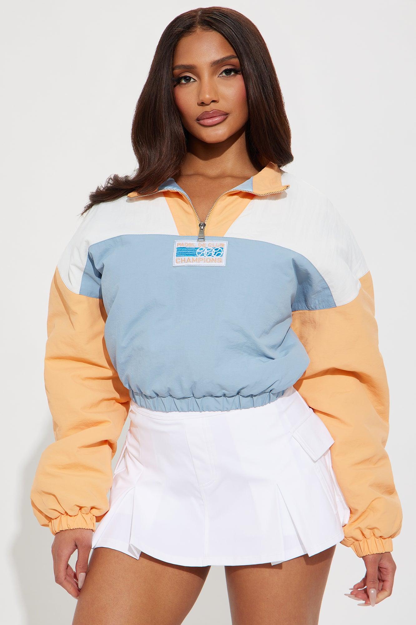 Champions Quarter Zip Varsity Jacket - Multi Color Female Product Image