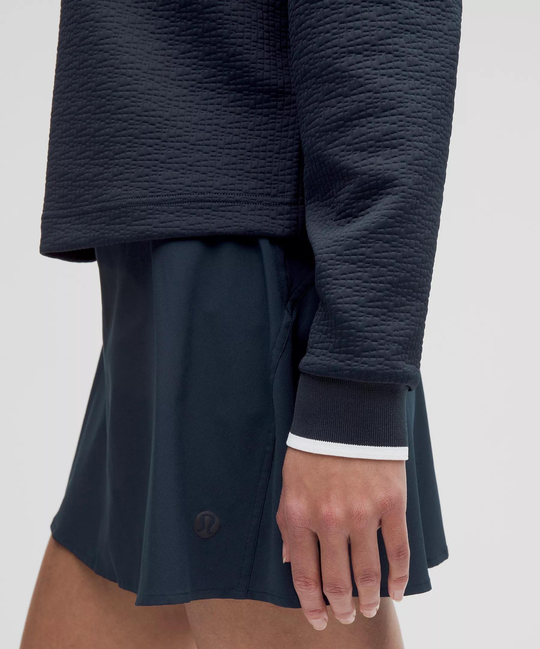 Textured Long-Sleeve Tennis Polo Shirt Product Image