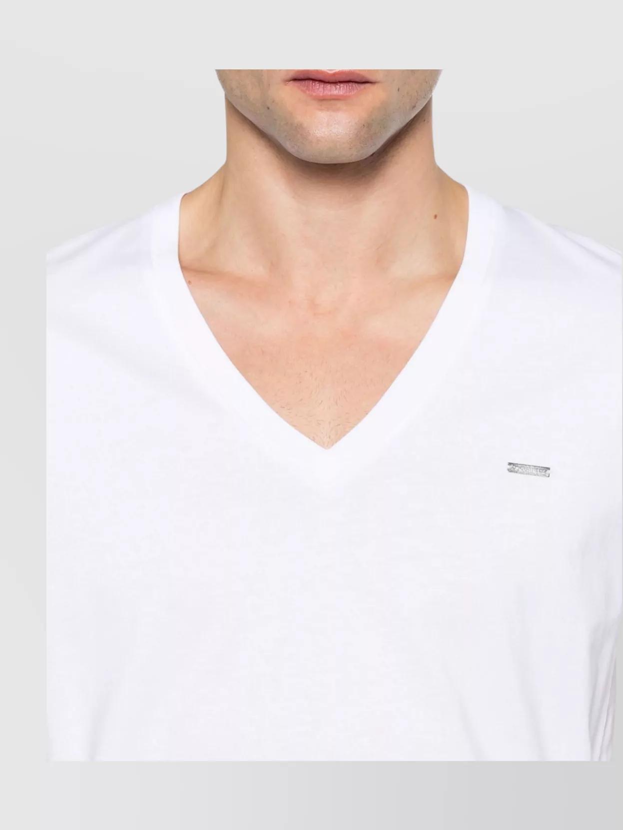 DSQUARED2 V-neck T-shirt Short Sleeves In White Product Image