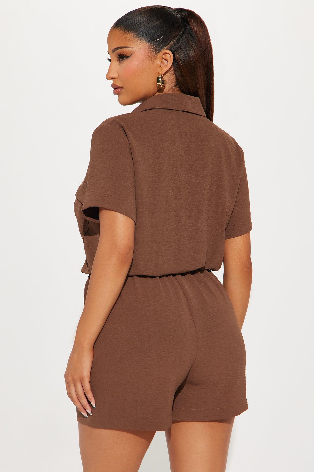 Maisie Romper - Chocolate Product Image