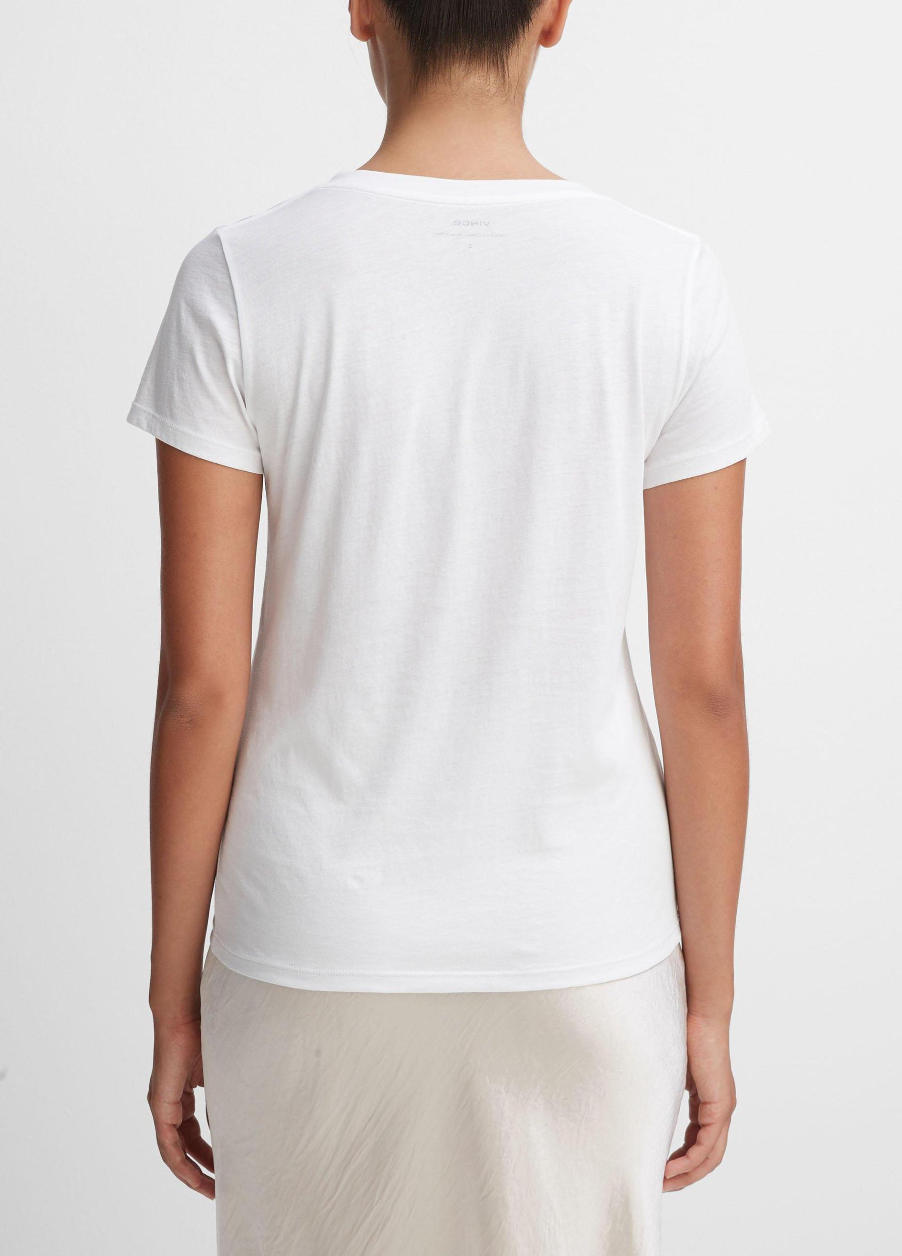 Womens Essential Pima Cotton V-Neck T-Shirt Vince Product Image