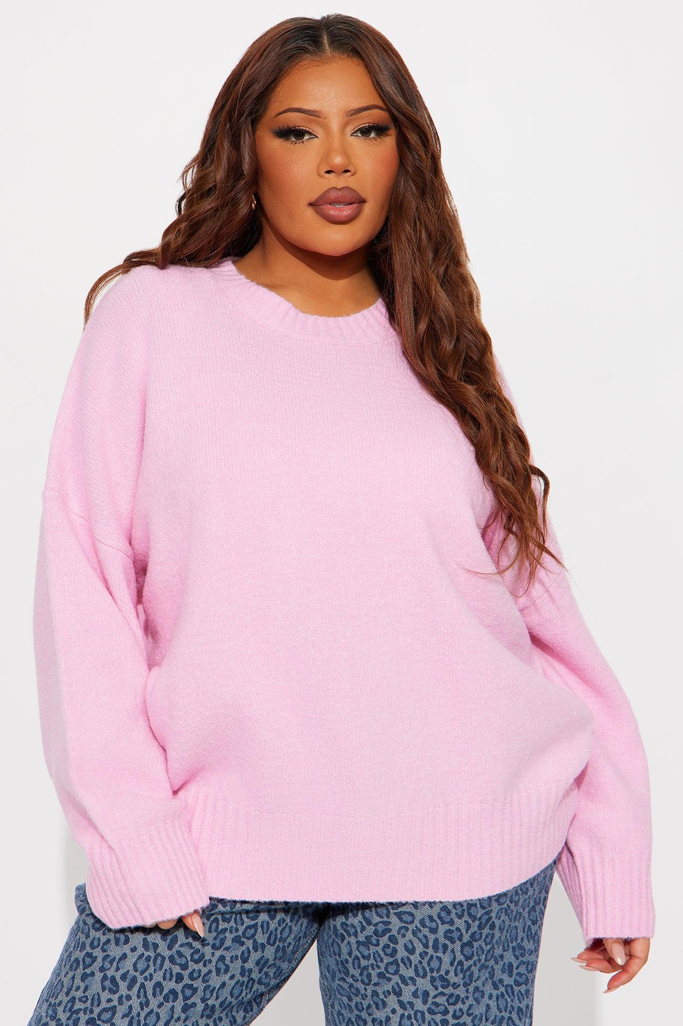 On Wednesdays Pullover Sweater - Pink Female Product Image