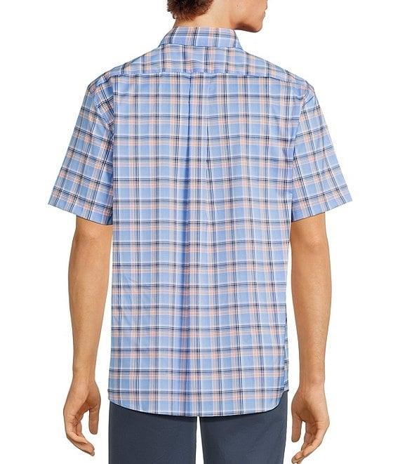 Roundtree & Yorke TravelSmart Easy Care Short Sleeve Large Plaid Sport Shirt Product Image