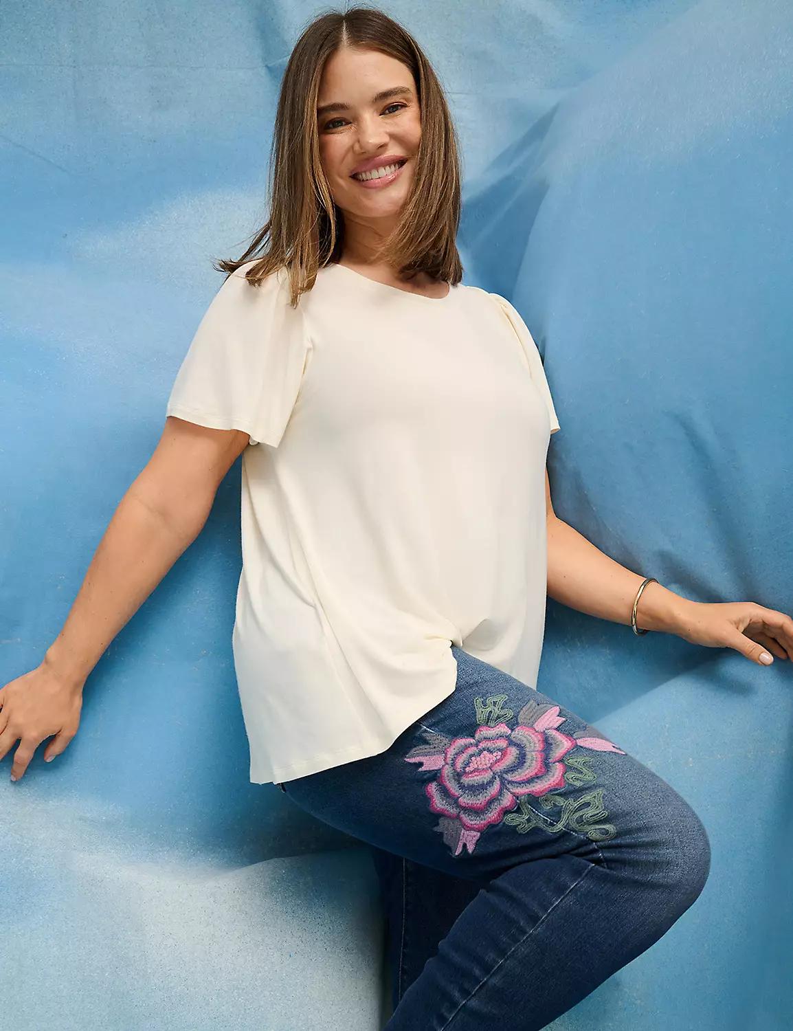 DreamFeel Short-Sleeve Crew-Neck Top Product Image