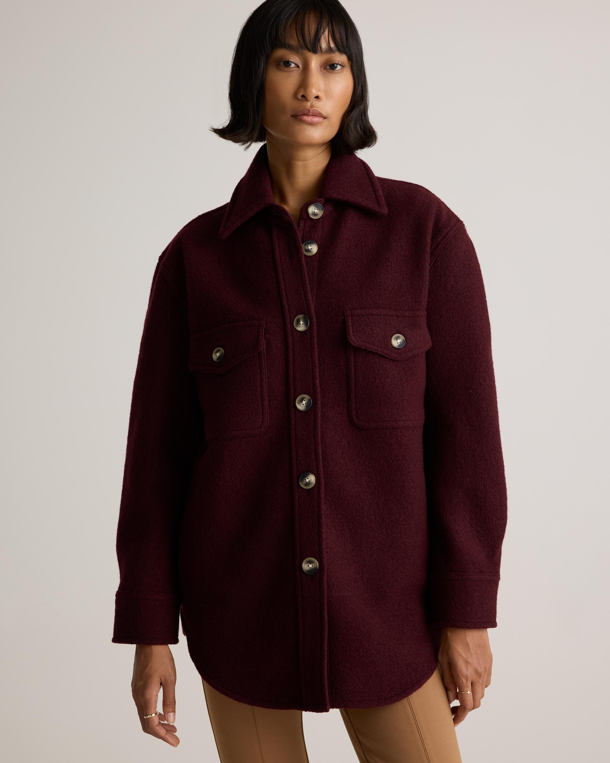 Quince | Women's 100% Merino Wool Shirt Jacket Size XL Product Image