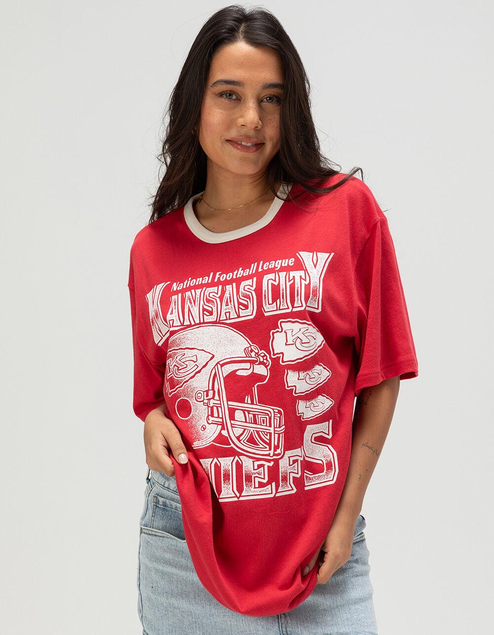JUNK FOOD Kansas City Chiefs Oversized Ringer Tee Oversized Ringer Tee - RED Product Image