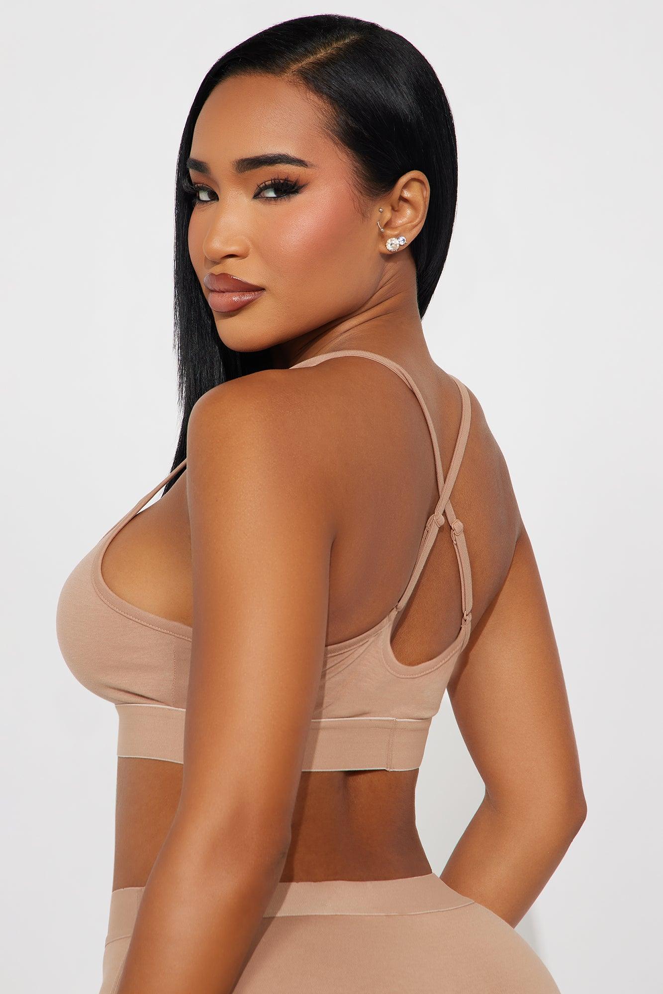 FN Mood Scoop Cami Cotton Bra - Camel Female Product Image