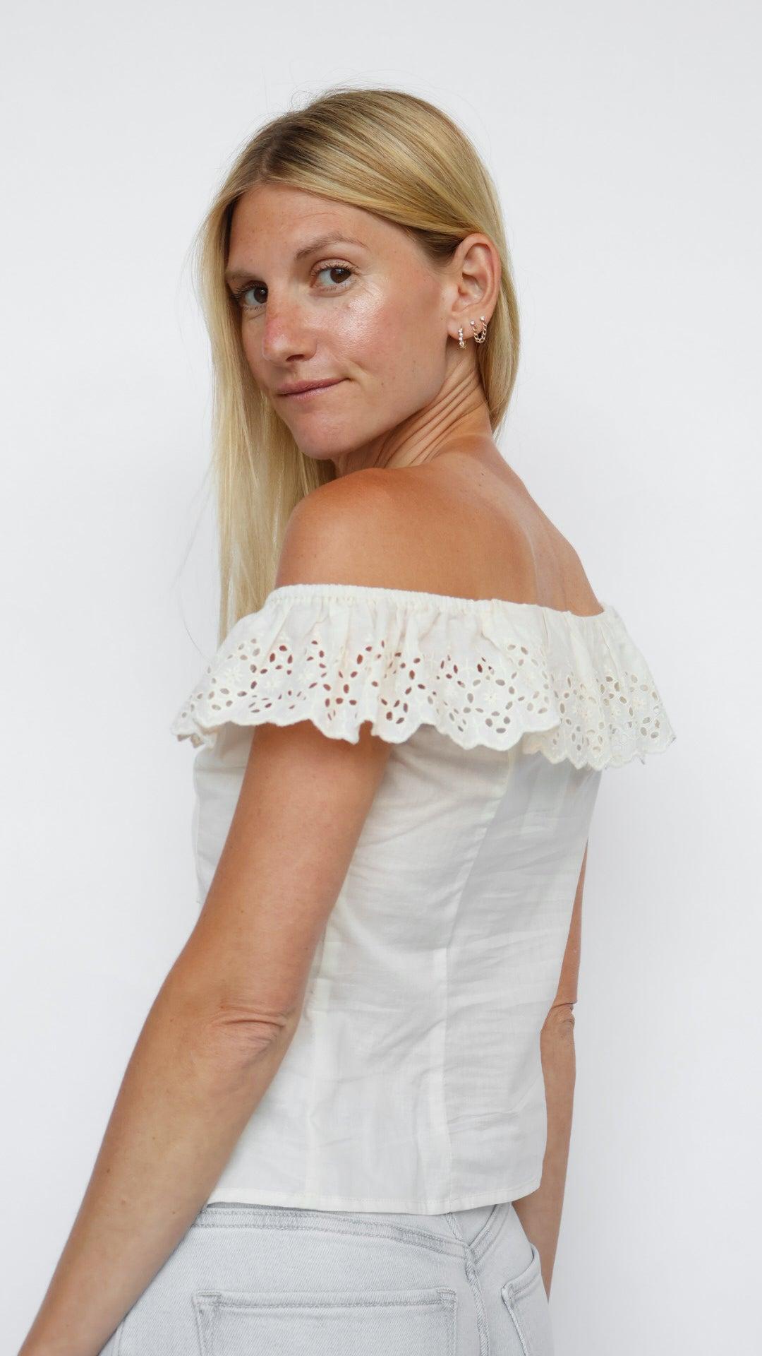 Piper Eyelet Off Shoulder Top Product Image