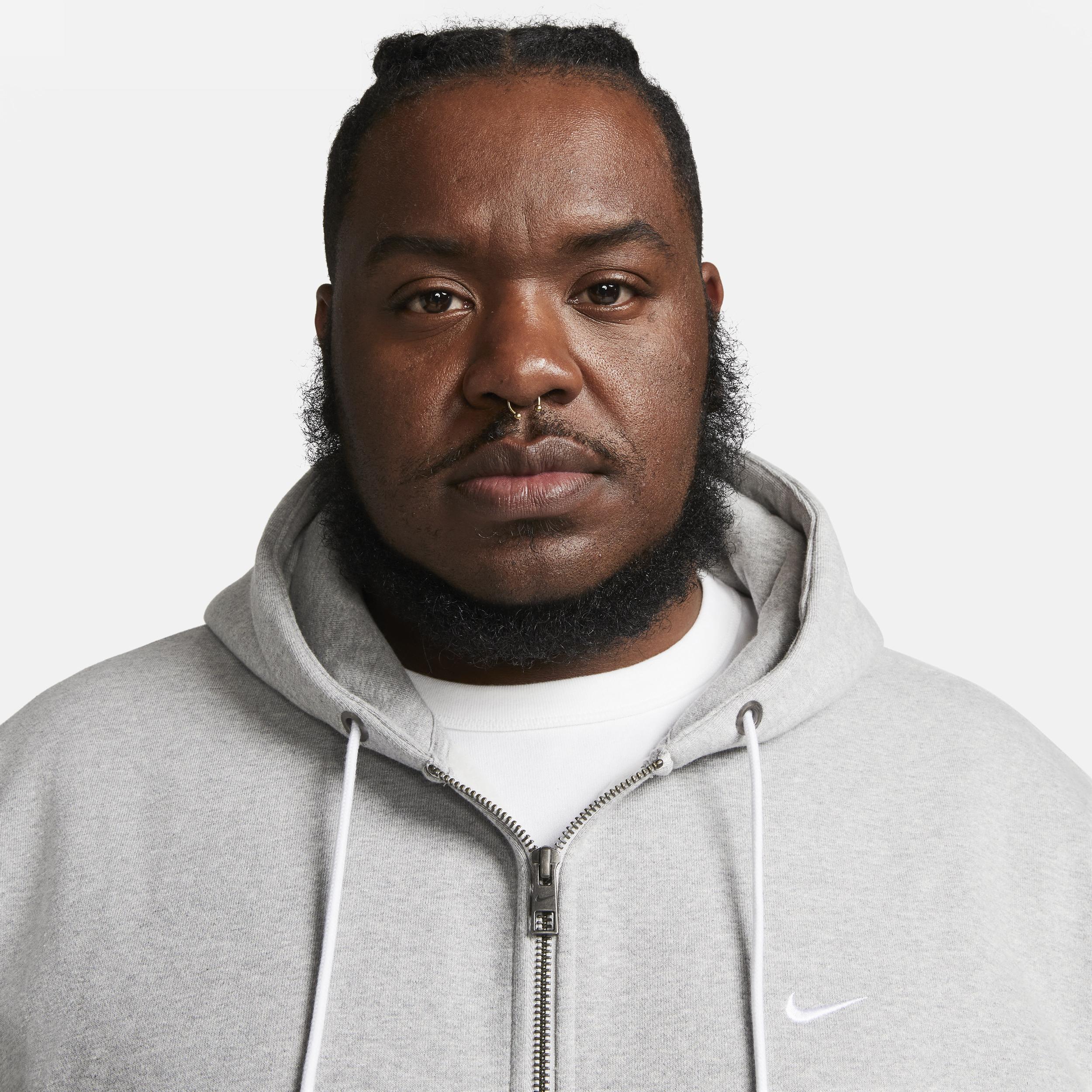 Nike Mens Solo Swoosh Full-Zip Hoodie | DR0403-063 Product Image