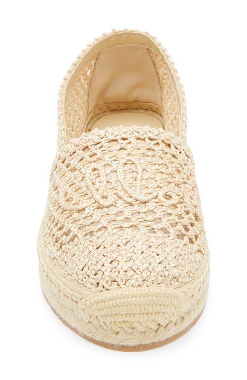 CHLOÉ Womens Chloe Isla Logo-embossed Crochet Espadrilles In Brown Product Image