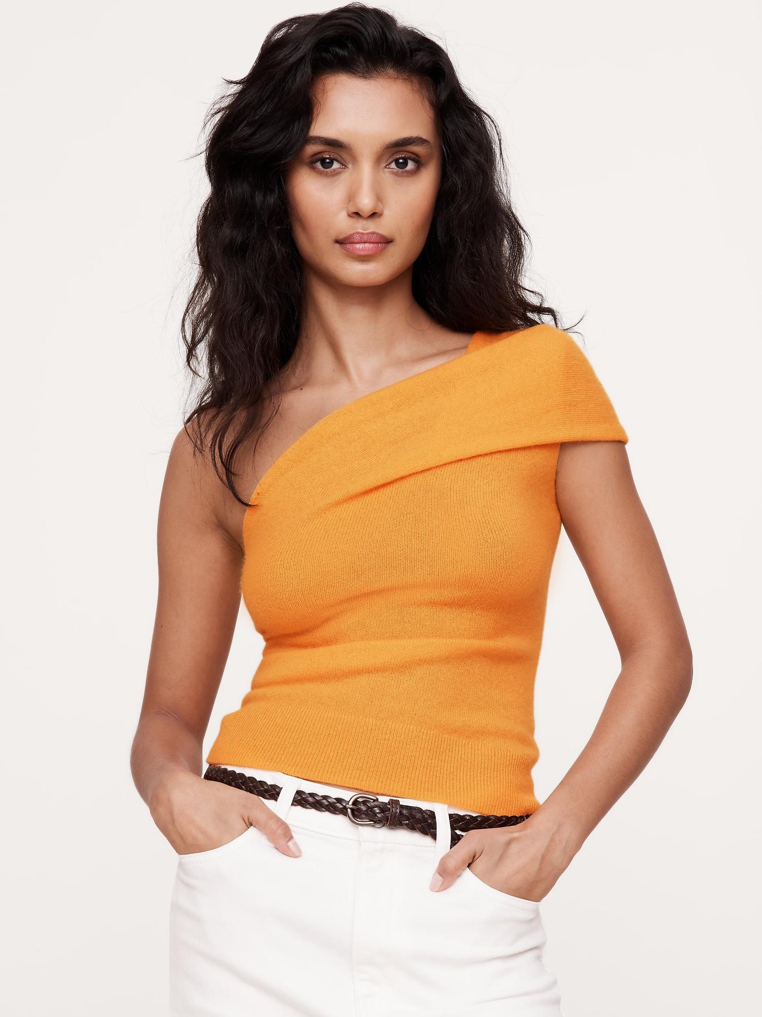 Lightweight Cashmere Off-Shoulder Top Product Image