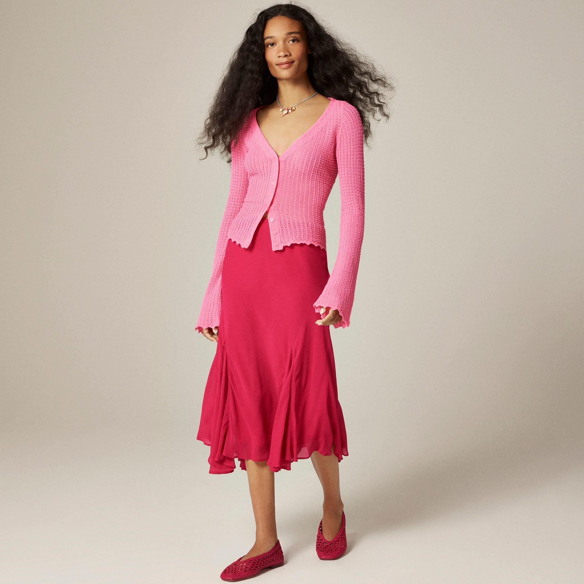 Scallop-trim cardigan top Product Image