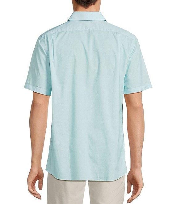 Hart Schaffner Marx The Blueprint Collection Short Sleeve Textured Woven Button Front Shirt Product Image
