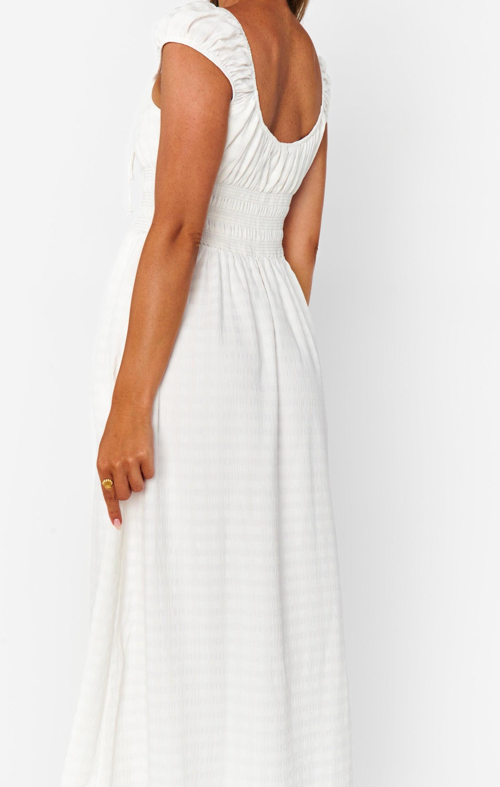 Laura Dress ~ White Cottage Gingham Product Image