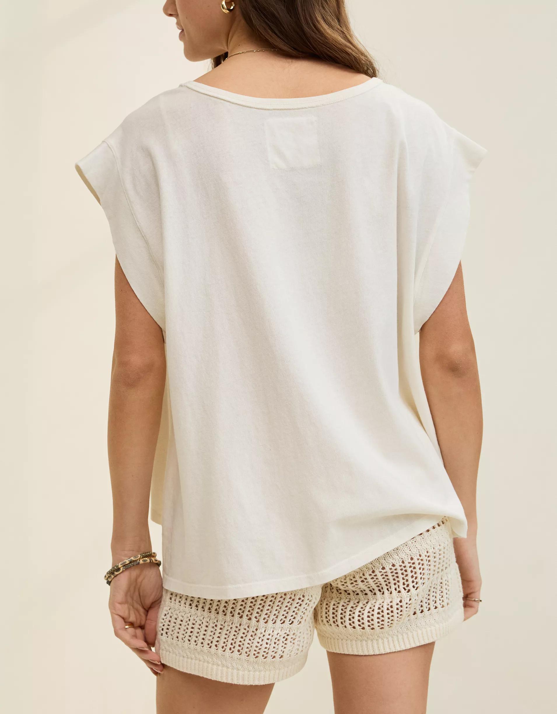 Aerie Summer Breeze Notch Neck T-Shirt Product Image