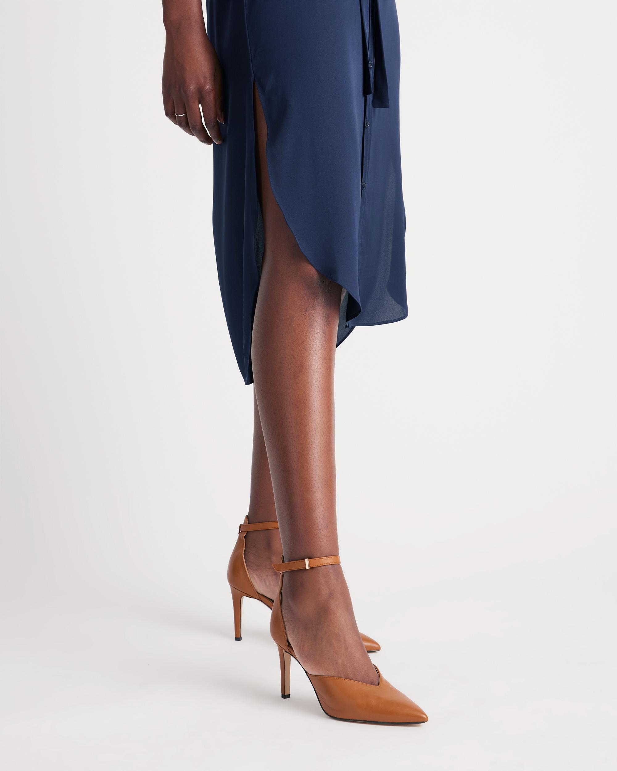 Quince | Women's Washable Stretch Silk Midi Shirt Dress Mulberry Silk Product Image