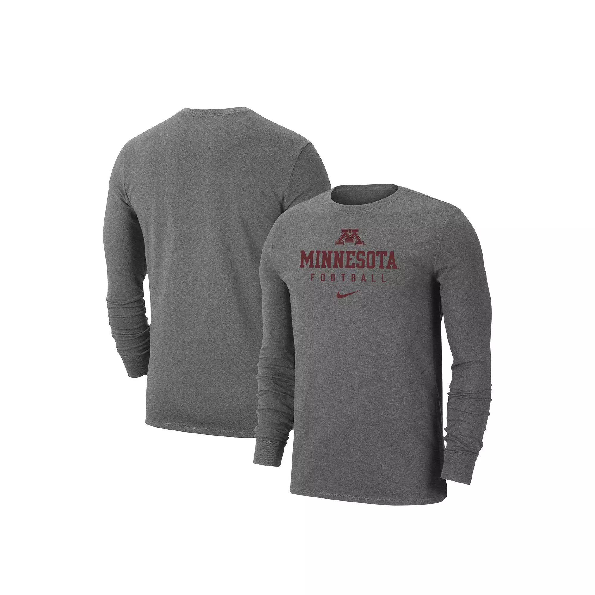 Men's Nike Heather Gray Minnesota Golden Gophers Changeover Long Sleeve T-Shirt,  Product Image