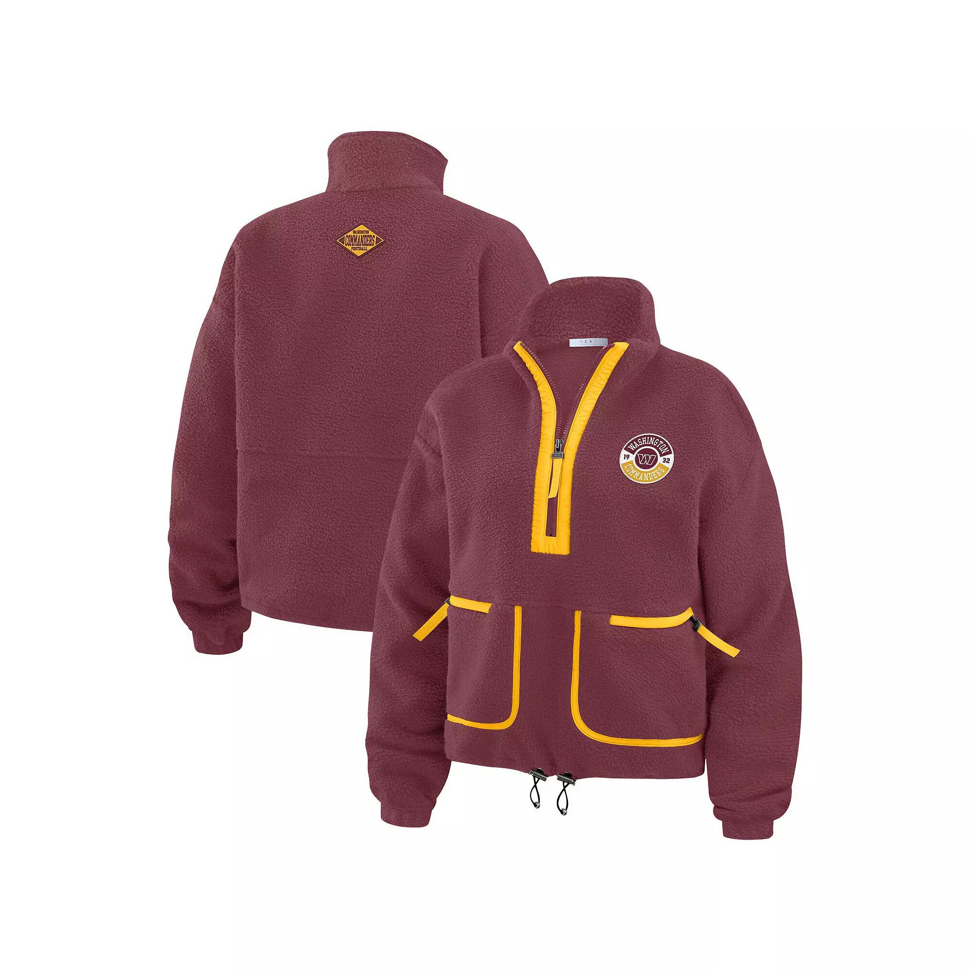 Women's WEAR by Erin Andrews Burgundy Washington Commanders Polar Fleece Half-Zip Jacket, Size: XL, Wft Med Re Product Image