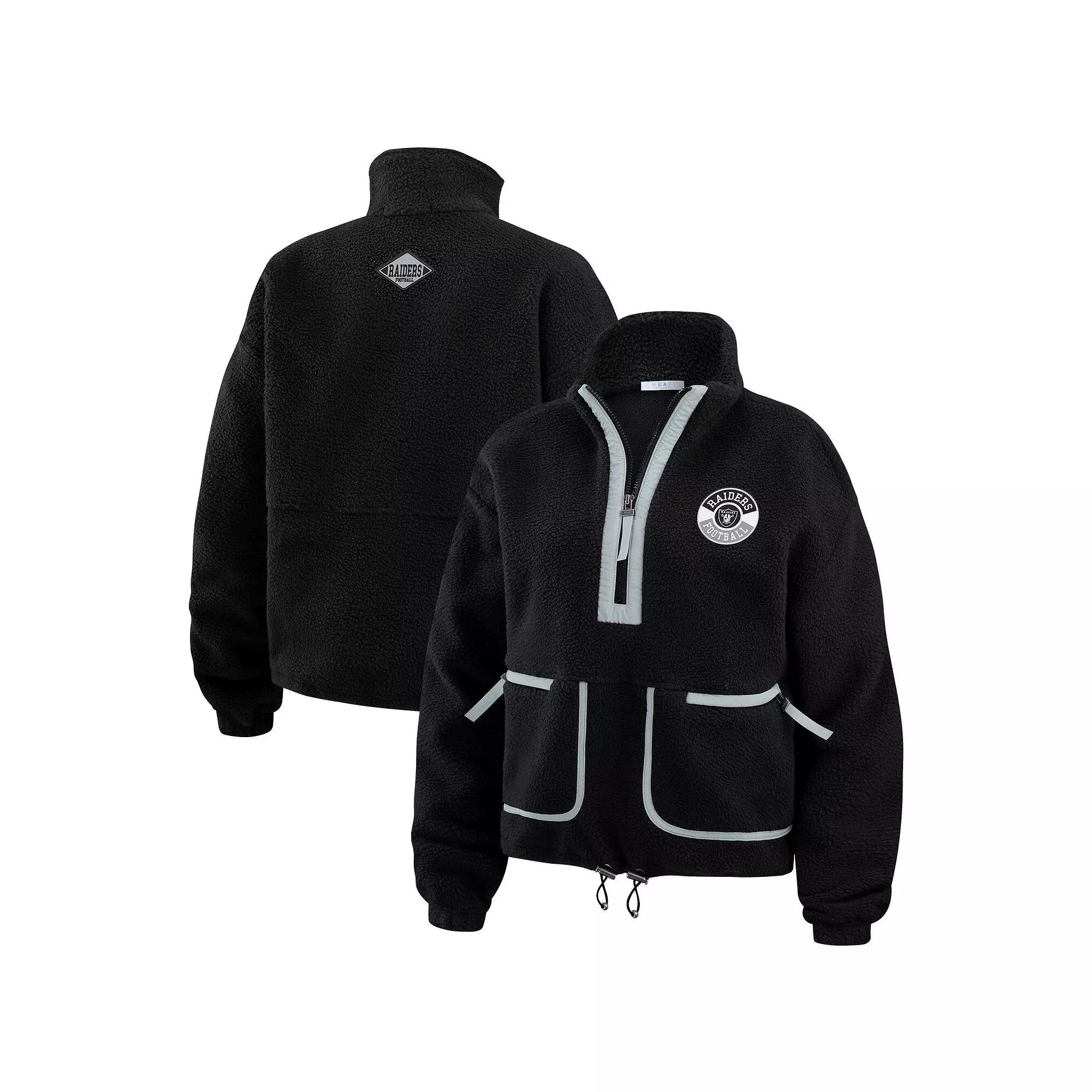 Women's WEAR by Erin Andrews Orange Philadelphia Flyers Polar Fleece Half-Zip Jacket,  Product Image