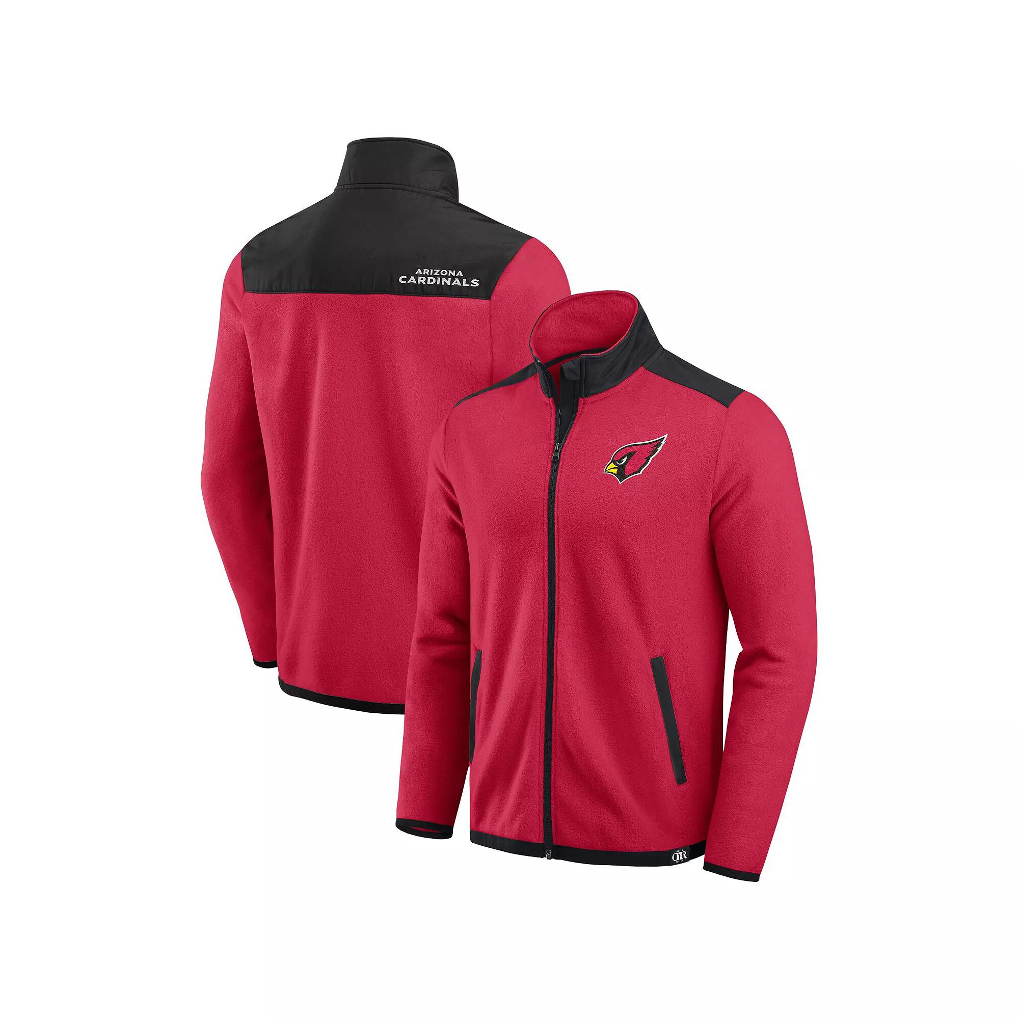 Men's Darius Rucker Collection by Fanatics Cardinal Arizona Cardinals Color Block Polar Fleece Full-Zip Jacket,  Product Image