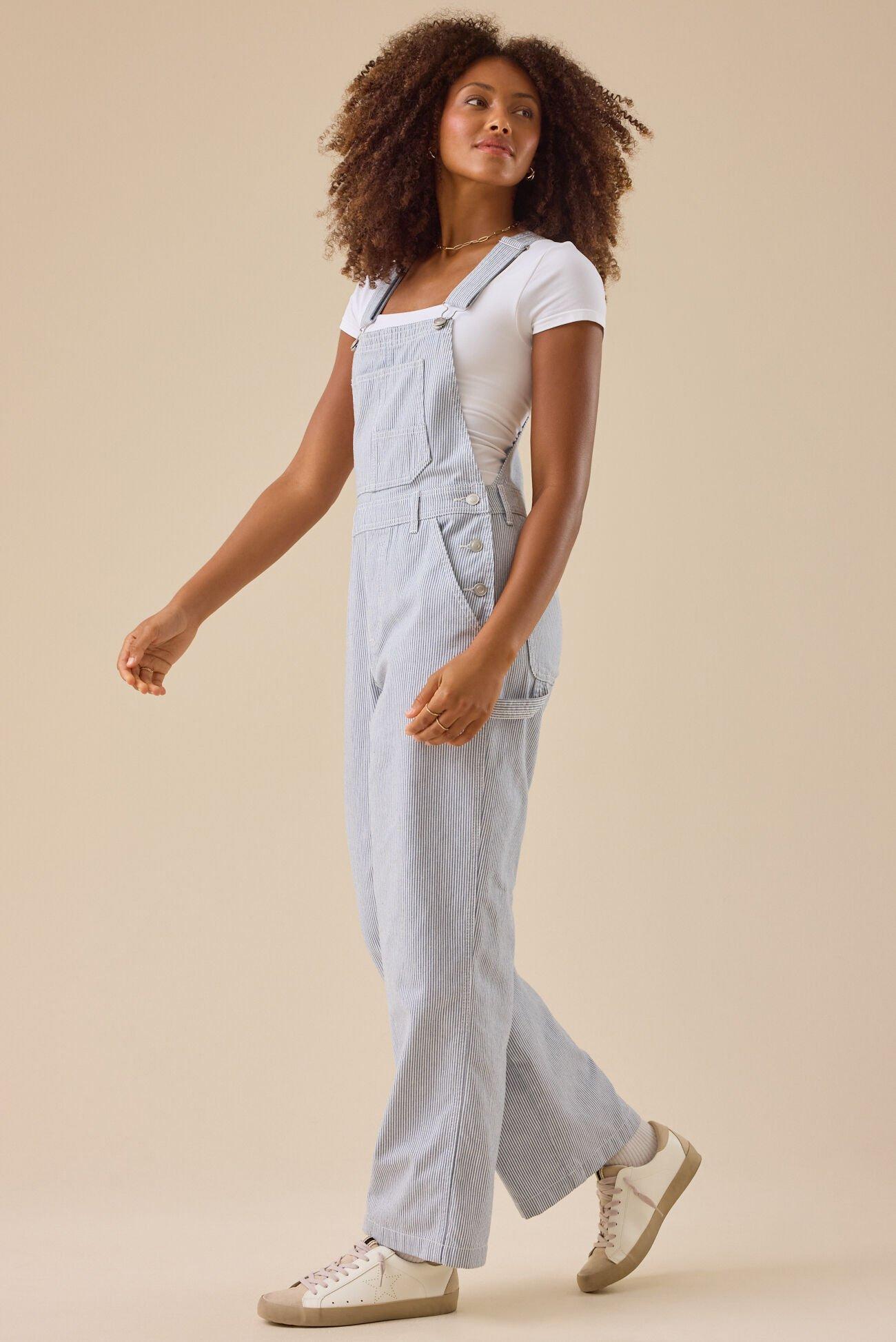 Brie Striped Overalls Product Image