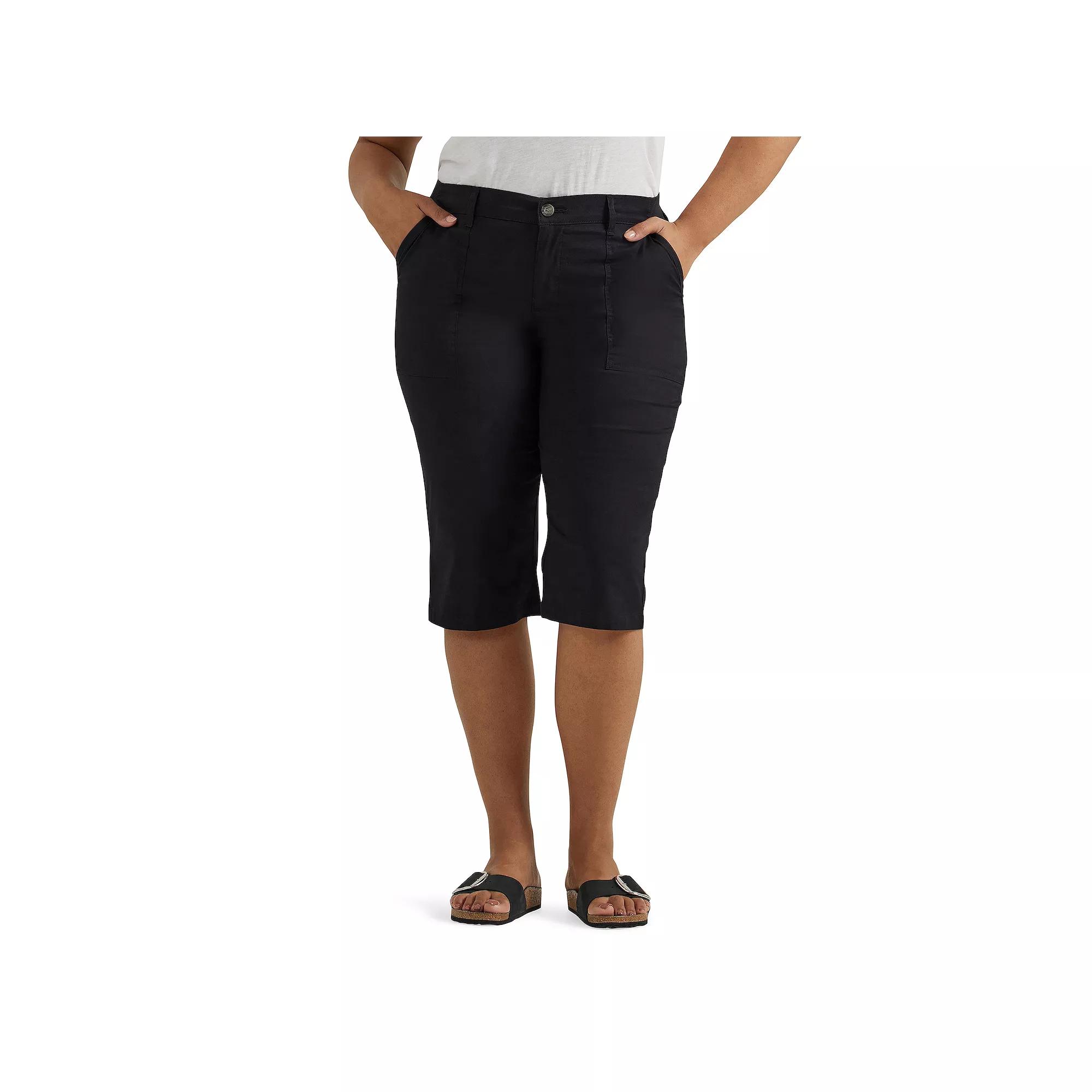 Plus Size Lee FLEX TO GO Utility Skimmer Pants, Women's, Size: 16 W, Unionall Black Product Image