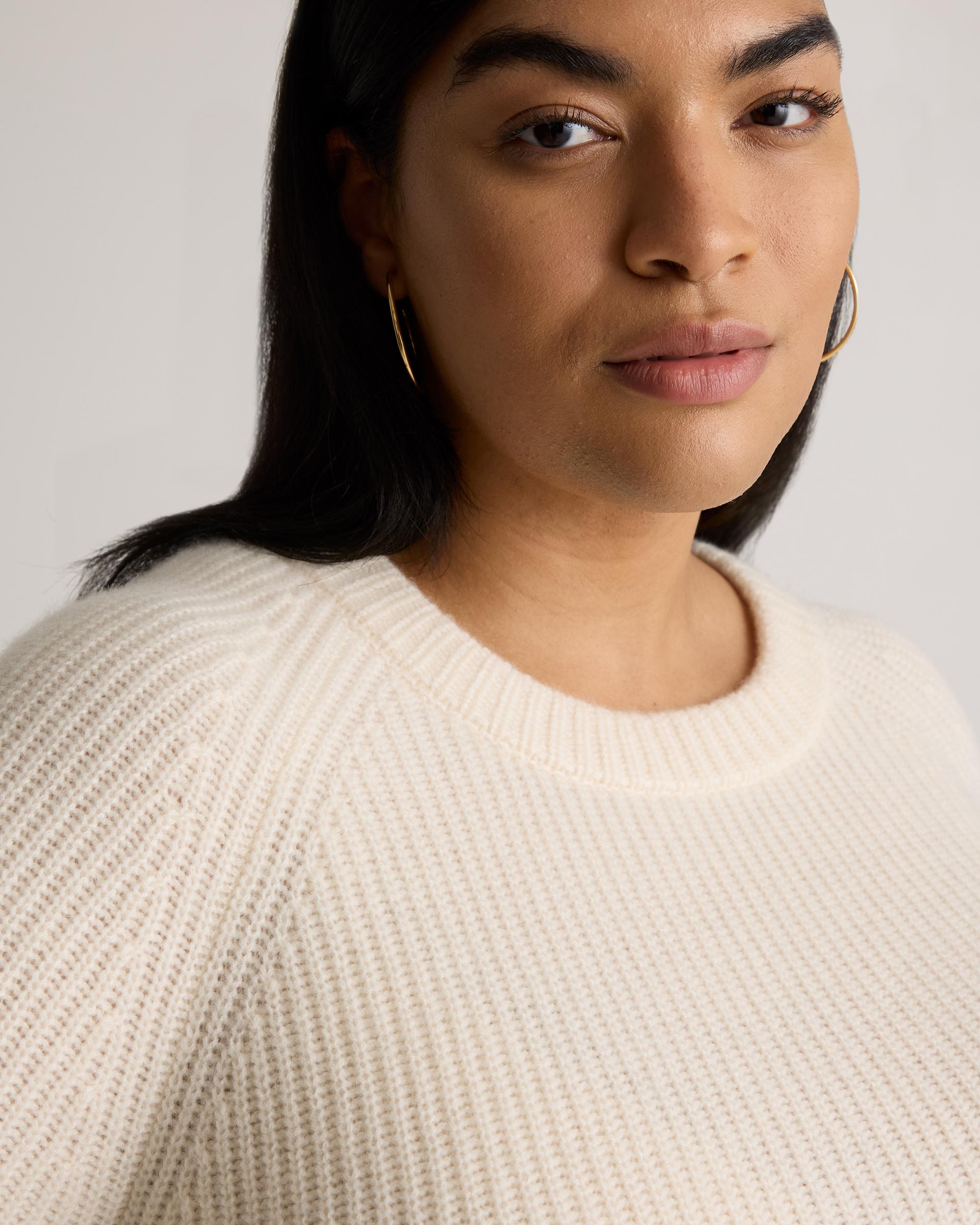 Quince | Women's Mongolian Cashmere Fisherman Crewneck Sweater Product Image