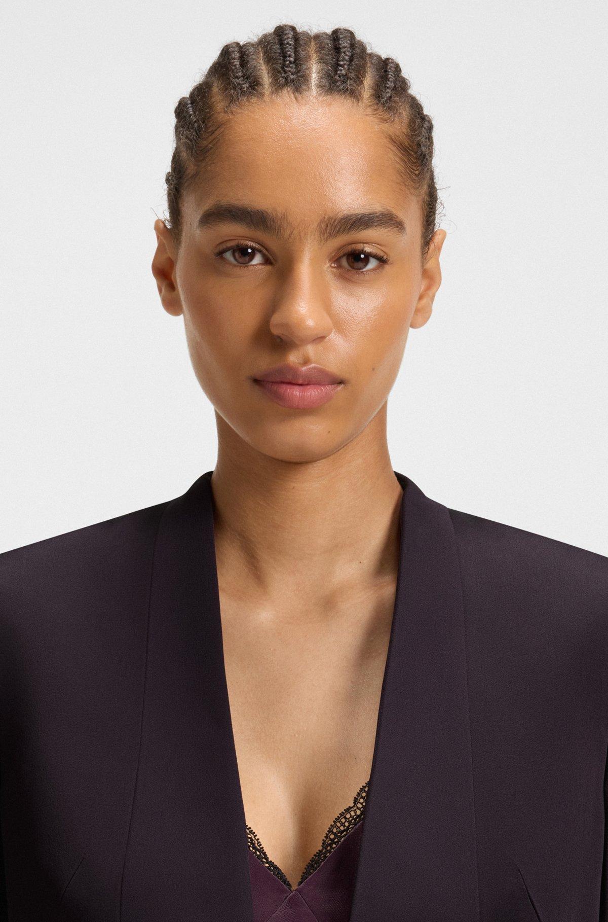 Regular-fit tuxedo blazer with shawl lapels Product Image