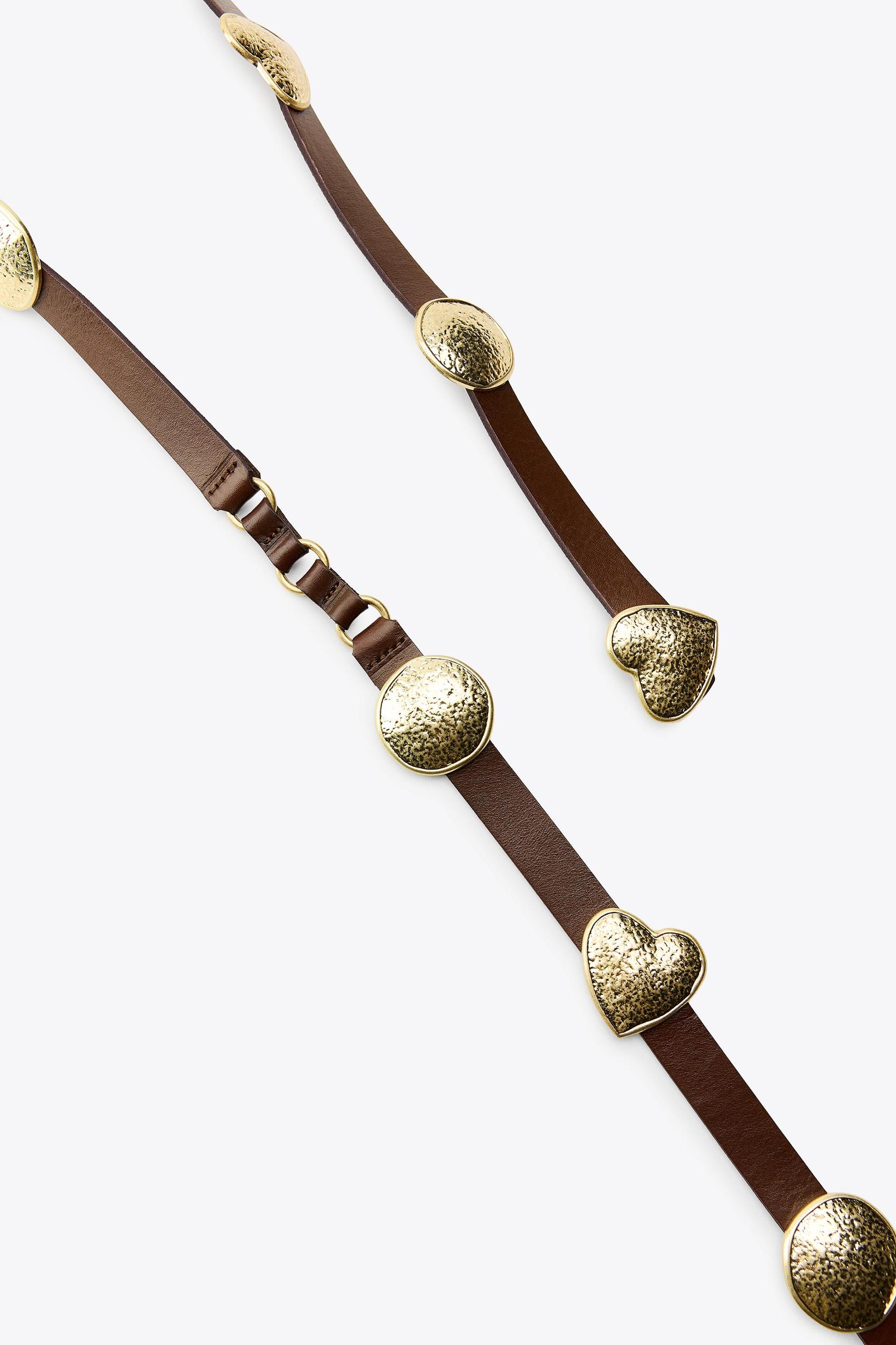 LEATHER BELT WITH METAL PLATES Product Image