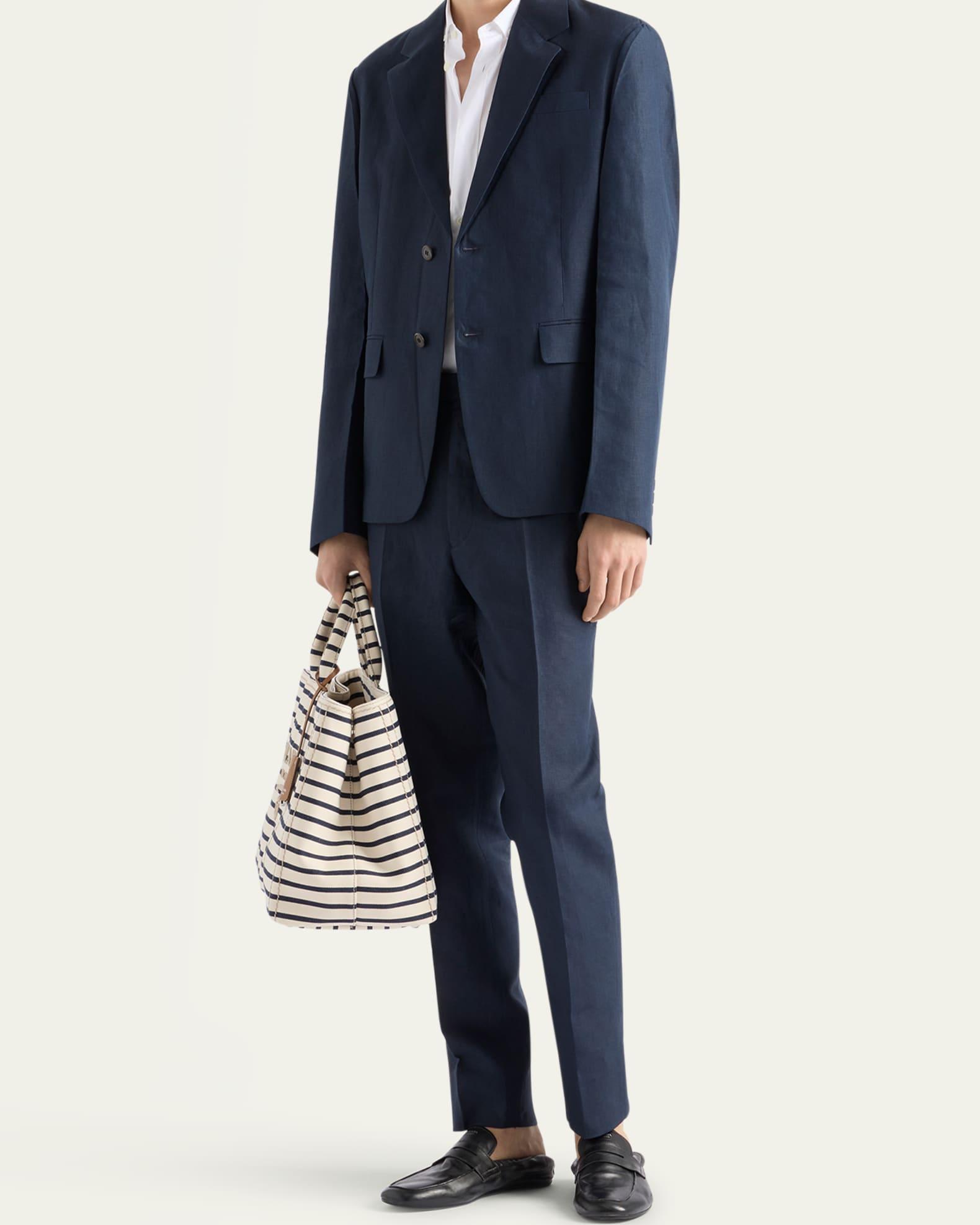 Men's Linen Single-Breasted Blazer Product Image