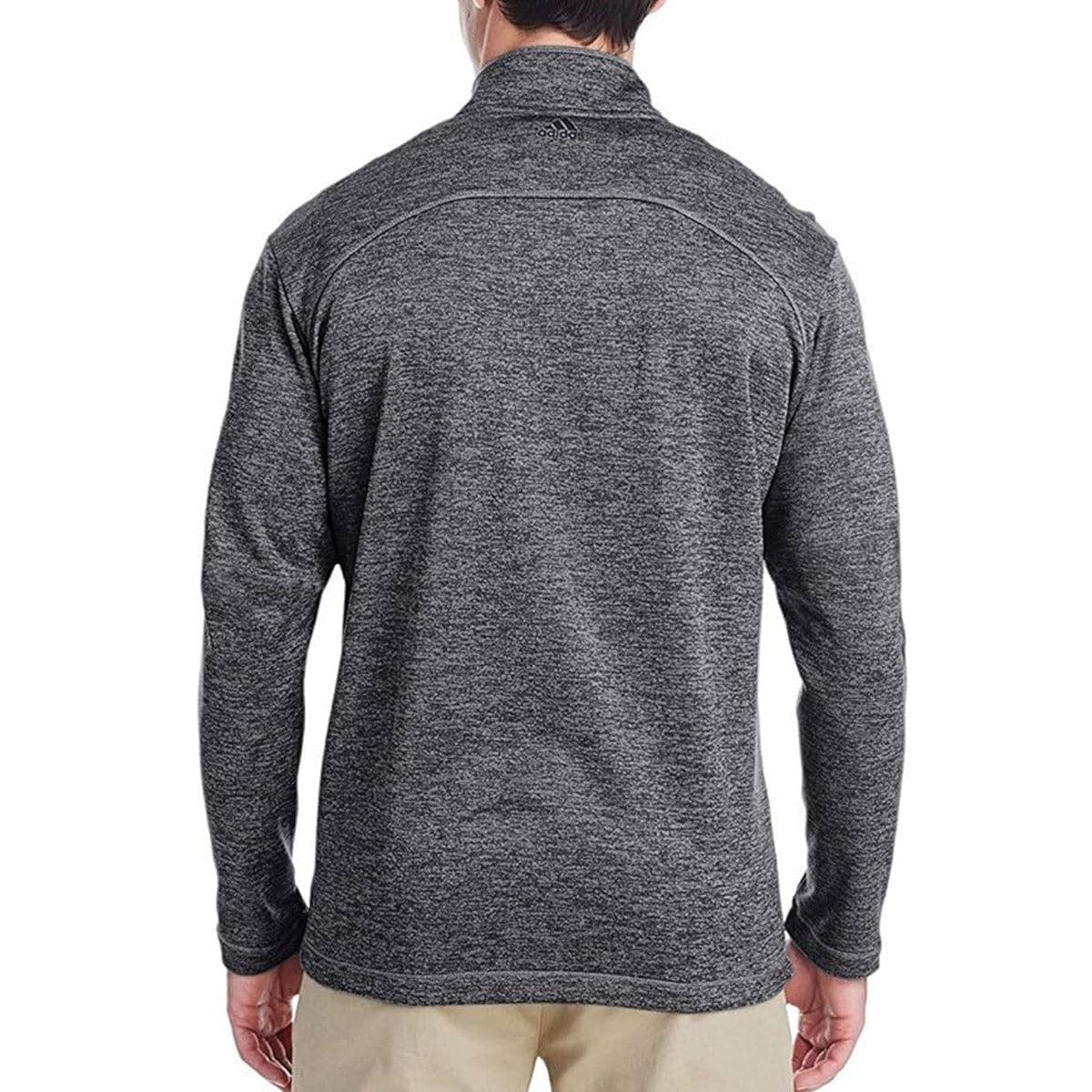 adidas Men's Brushed Terry Heathered Quarter-Zip Pullover Product Image