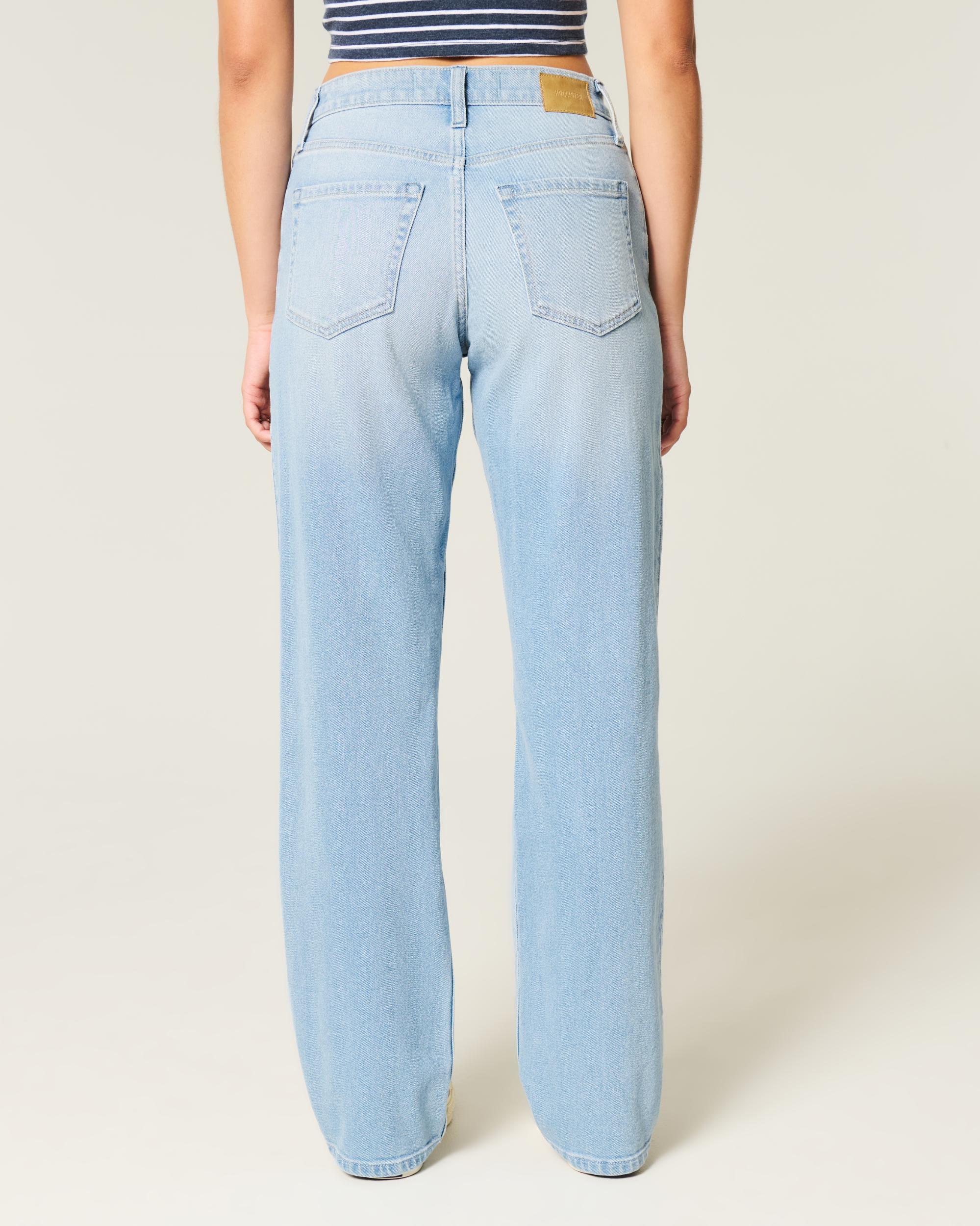 Curvy High-Rise Ripped Light Wash Dad Jeans Product Image