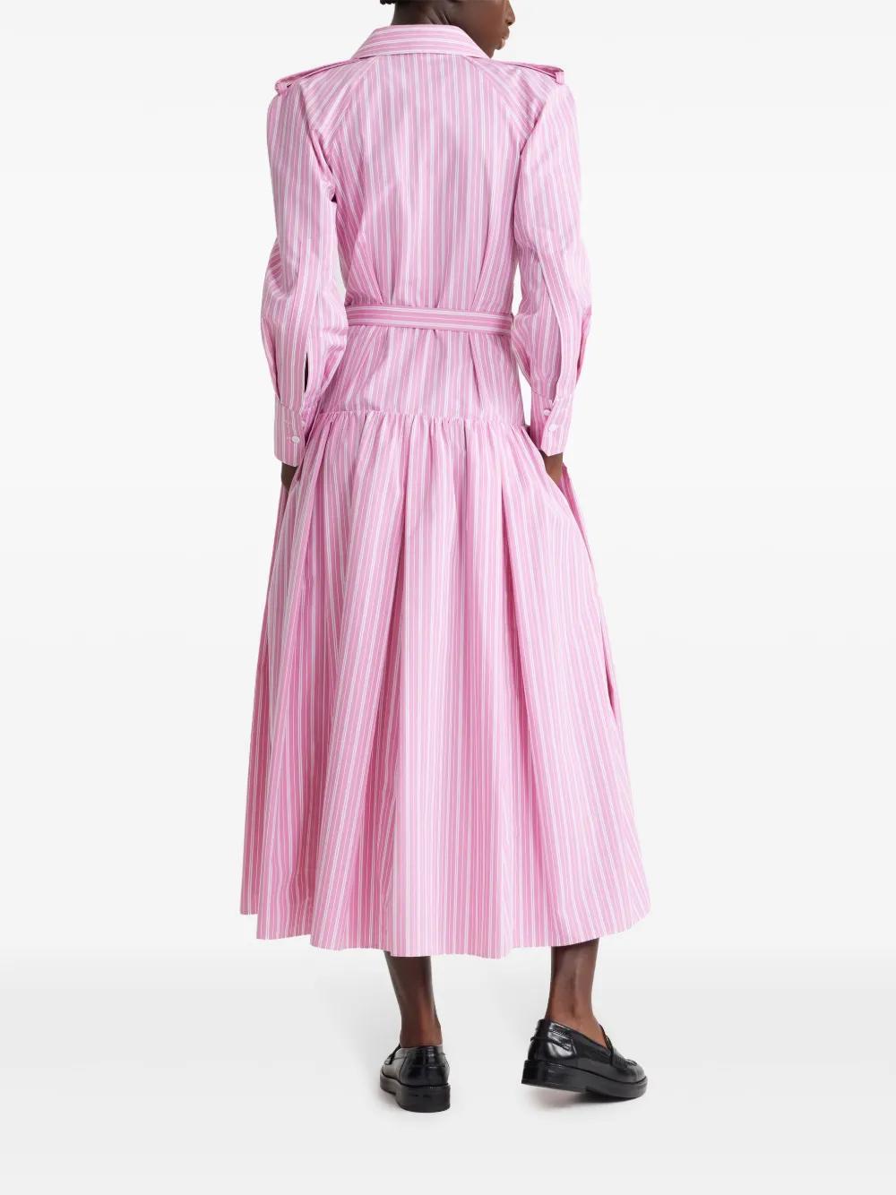 striped maxi shirt dress Product Image