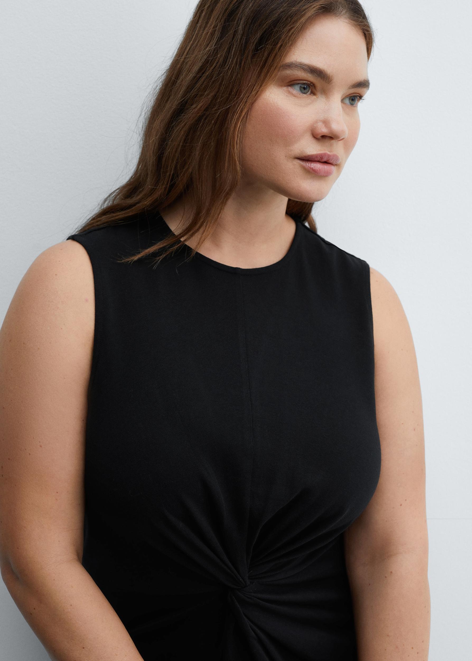 Midi-dress with draped detail - Women | MANGO USA Product Image