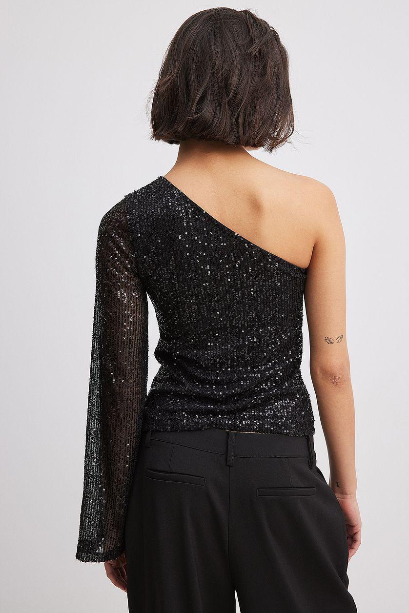 One Shoulder Sequin Top Product Image