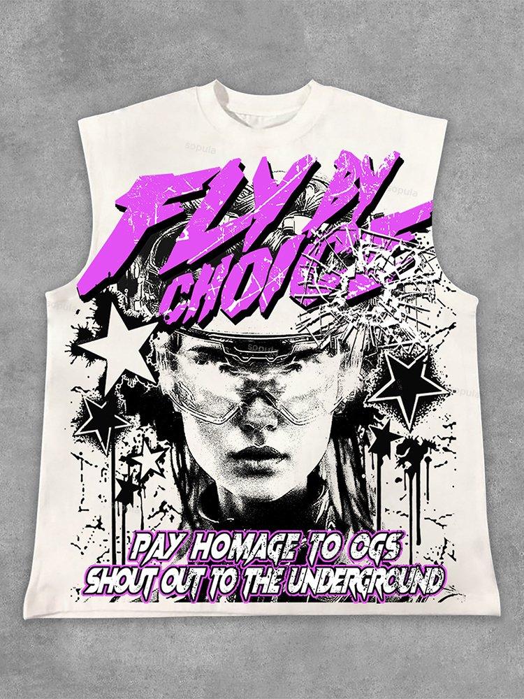 Sopula Fly By Choice Graphic Print Cotton Tank Top Product Image