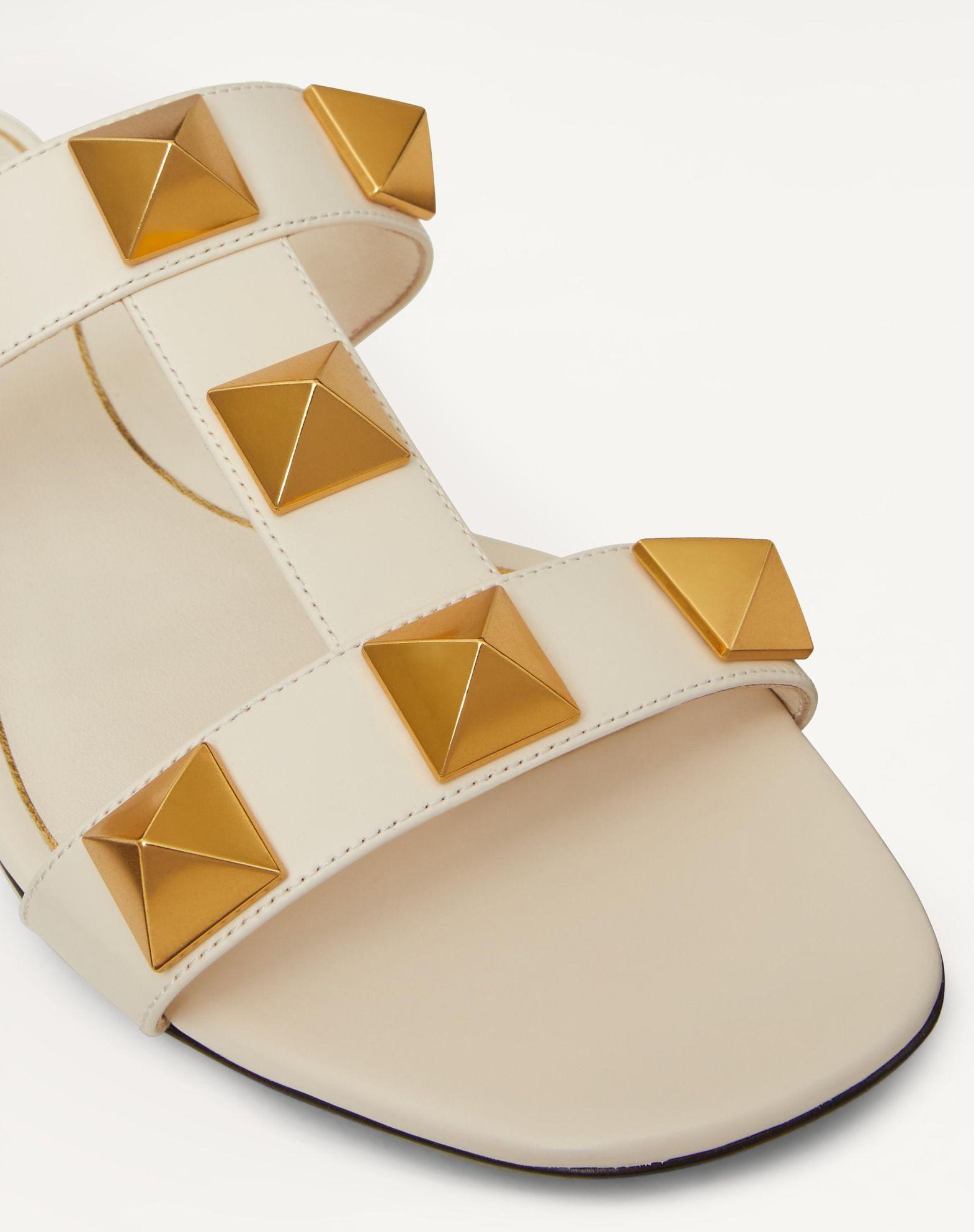 Flat Roman Stud Calfskin Slide Sandal Product Image