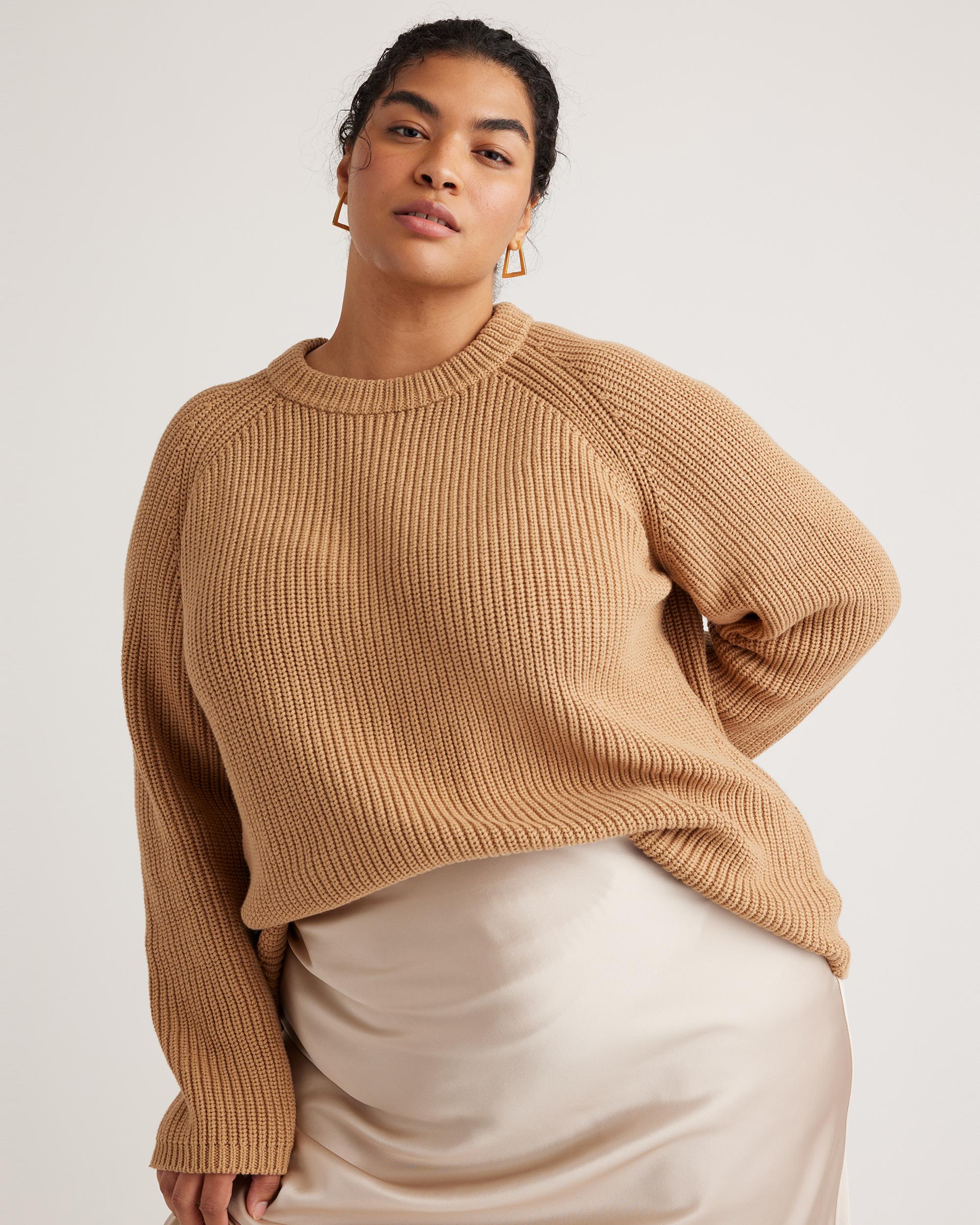 Quince | Women's Fisherman Crew Sweater Organic Cotton Product Image
