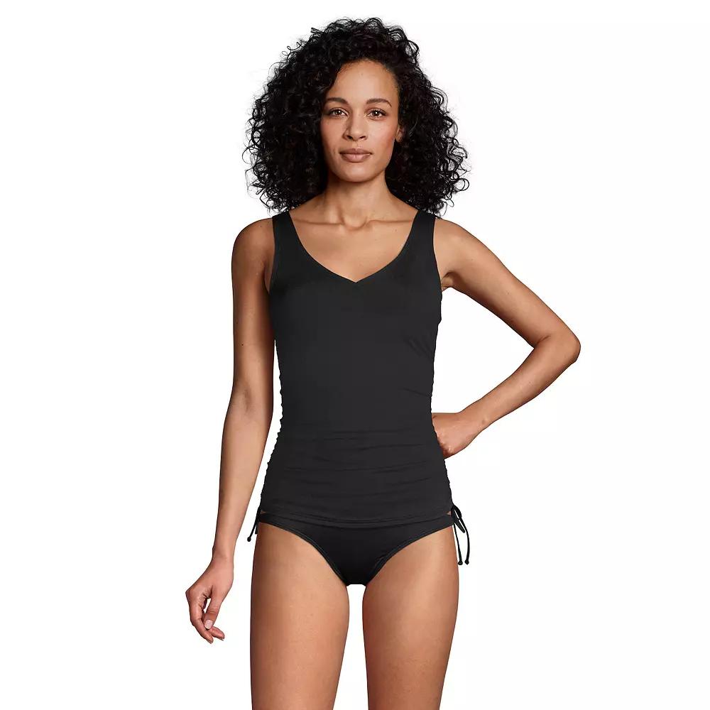Petite Lands' End Ruched UPF 50 Underwire Tankini Swim Top, Women's,  Product Image