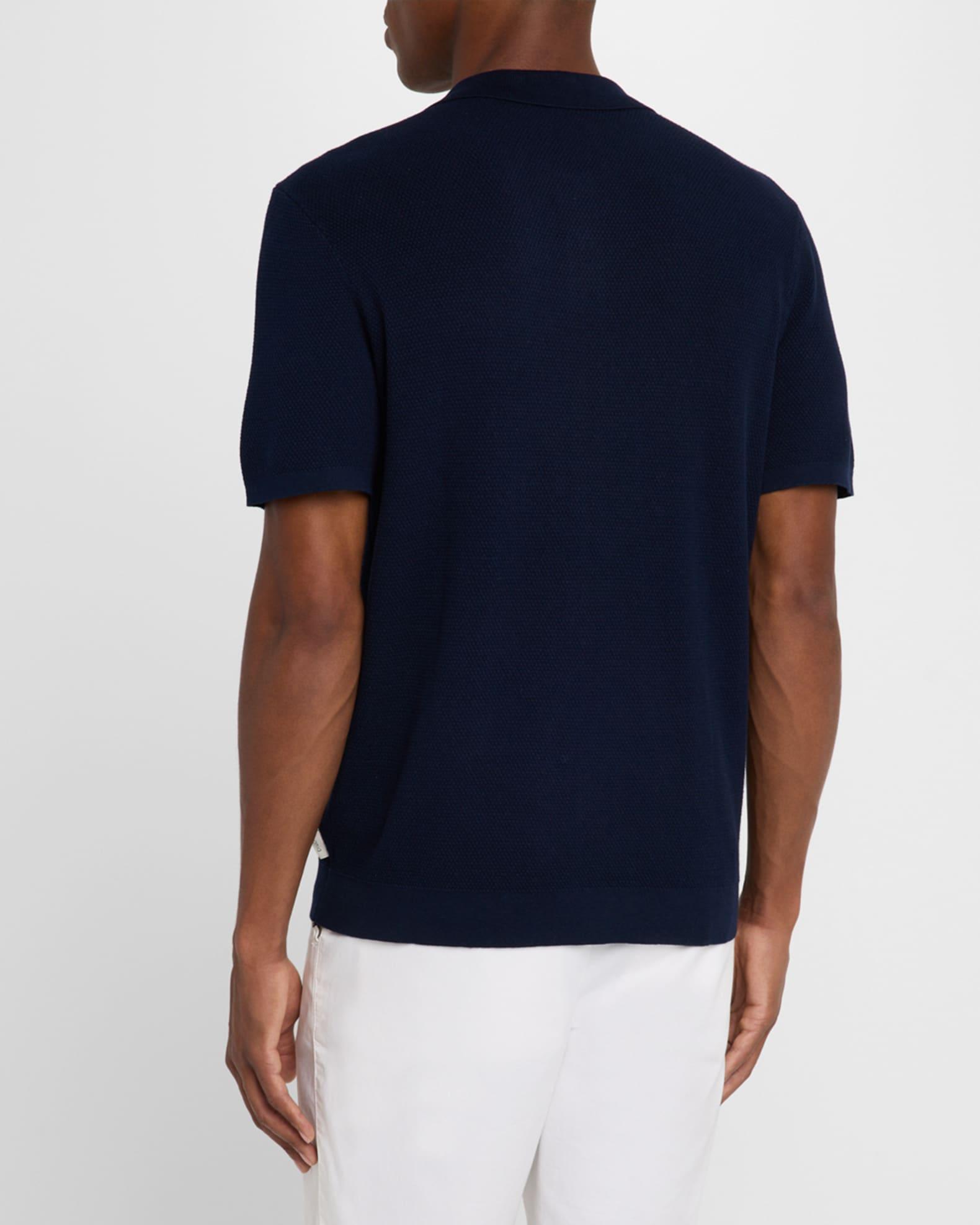 Mens Textured Knit Polo Shirt Product Image