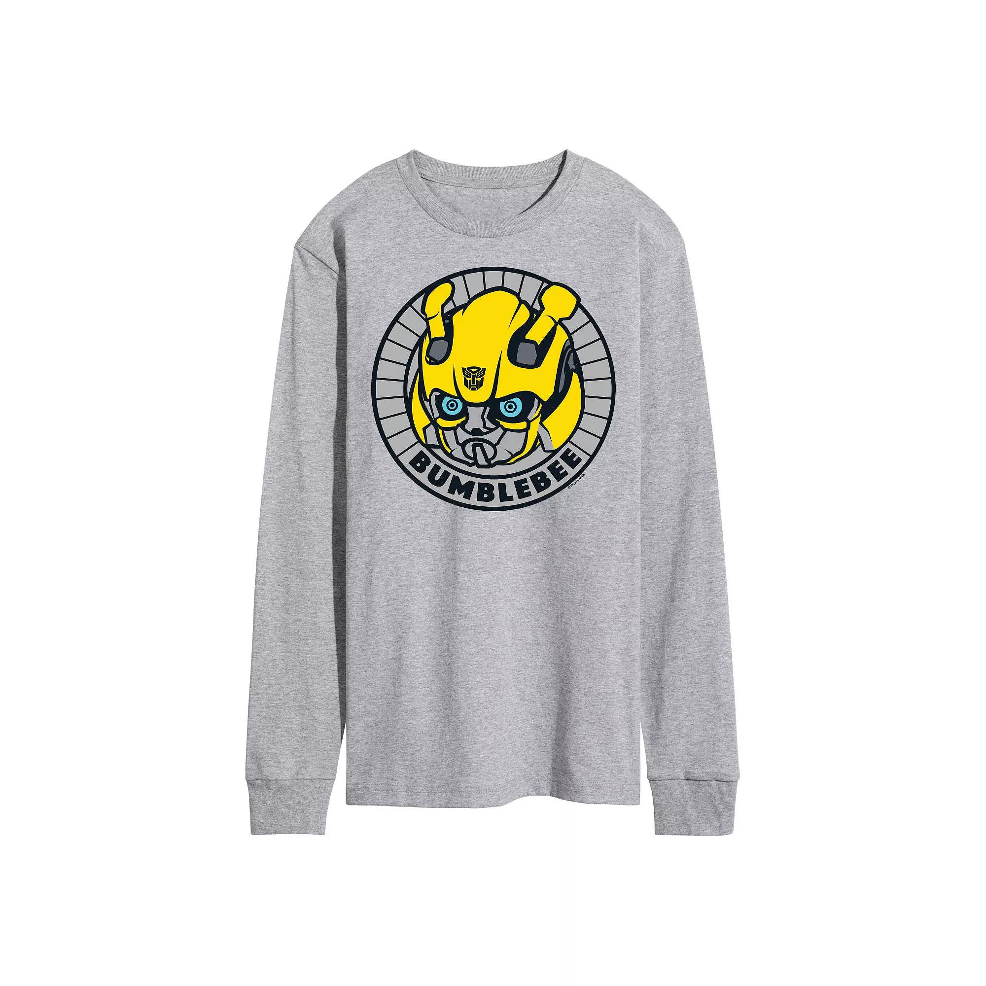 Men's Transformers Bumblebee Badge Long Sleeve Graphic Tee,  Product Image