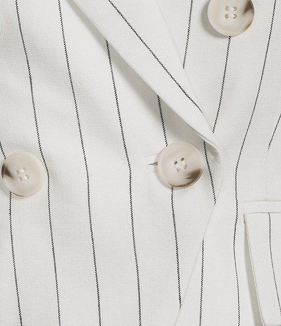 Antonio Melani Coordinating Aurora Linen Stripe Notch Lapel Set-In Sleeve Jacket Product Image