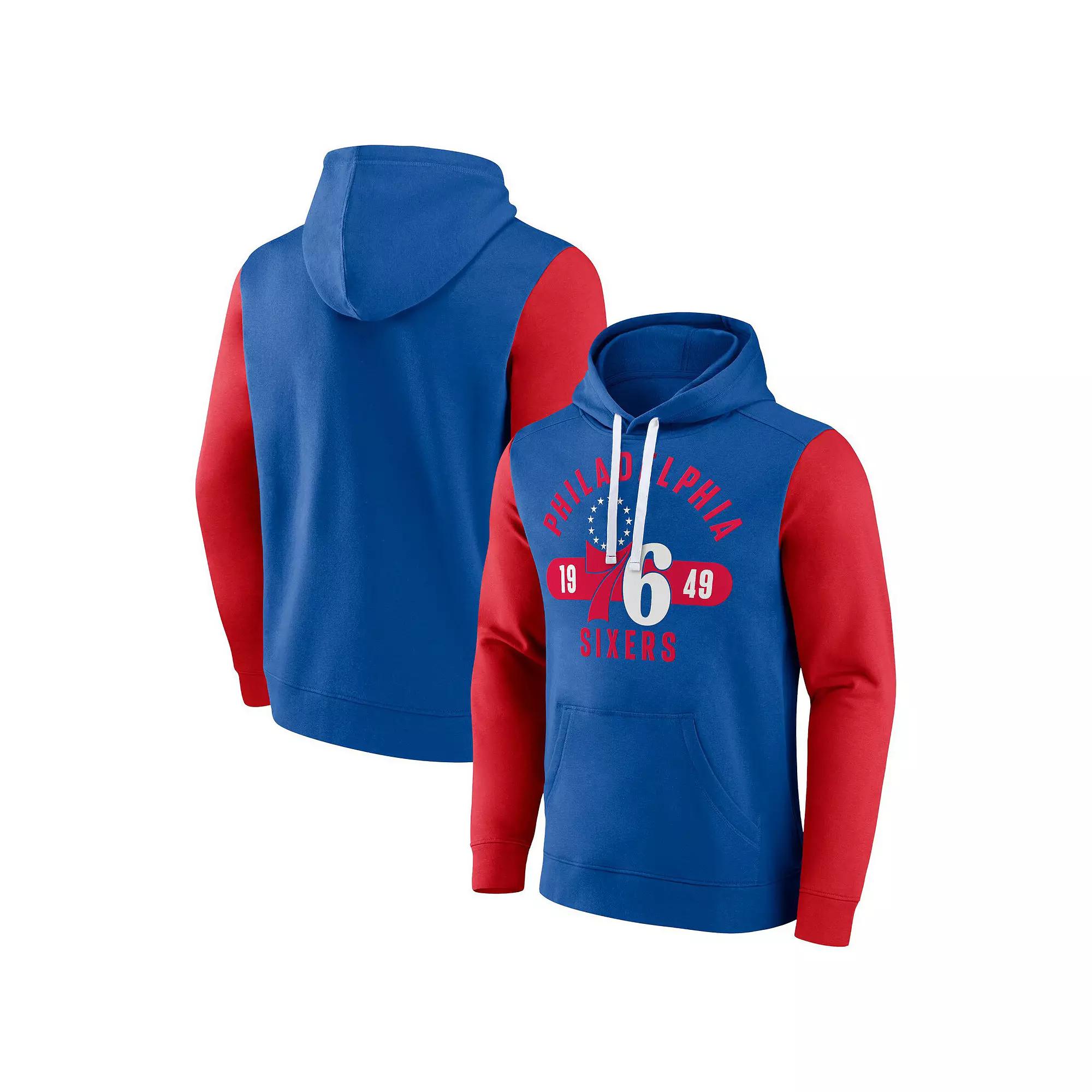 Men's Fanatics Branded Royal/Red Philadelphia 76ers Big & Tall Bold Attack Pullover Hoodie, Size: 2XLT, 76r Blue Product Image