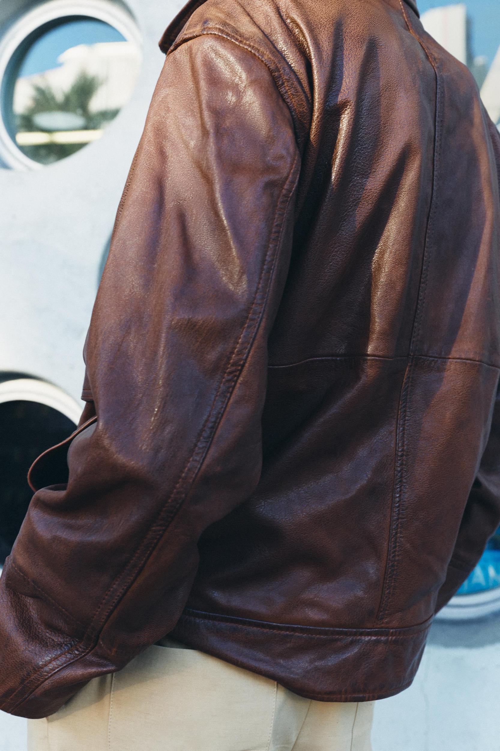 ZW COLLECTION LIMITED EDITION 100% LEATHER BOMBER JACKET Product Image
