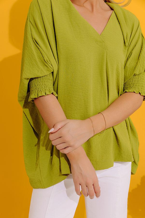Luxe Lane Shift Top In Lime Product Image