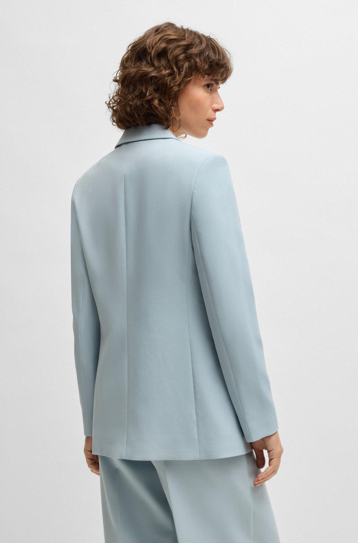 BOSS - Fitted blazer in stretch fabric - Blue Product Image