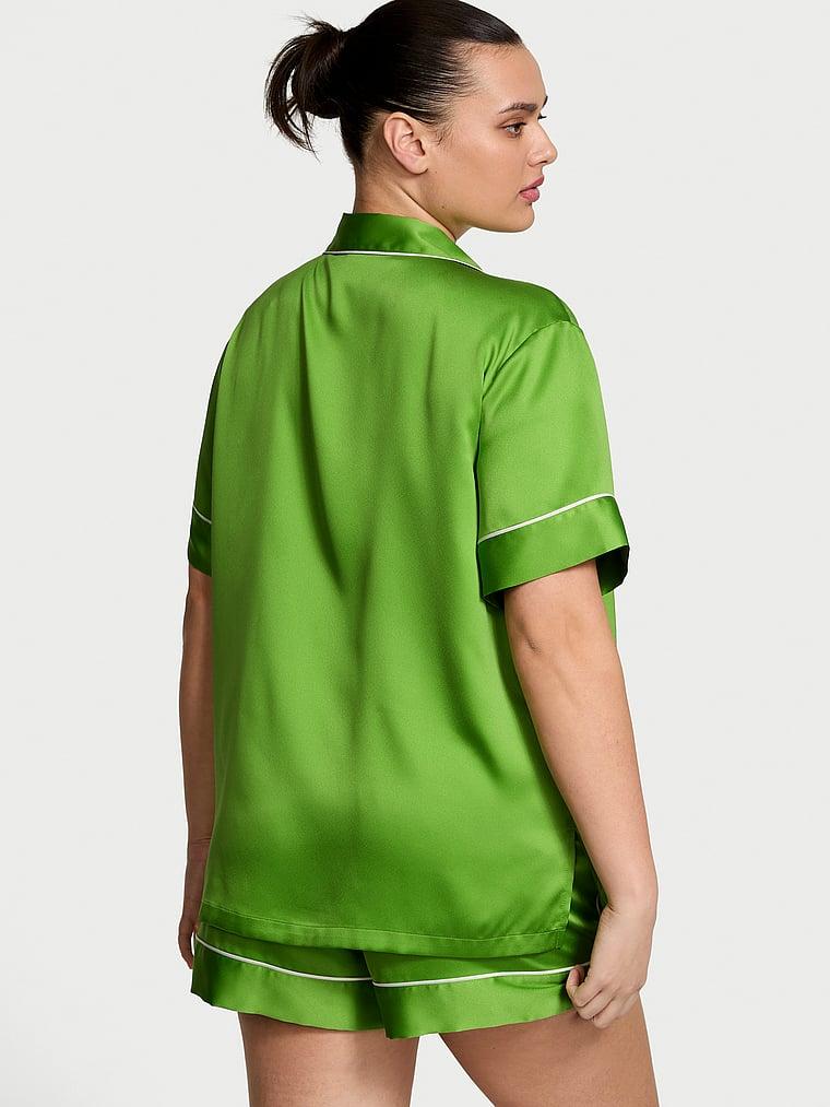 Glazed Satin Short Pajama Set Product Image