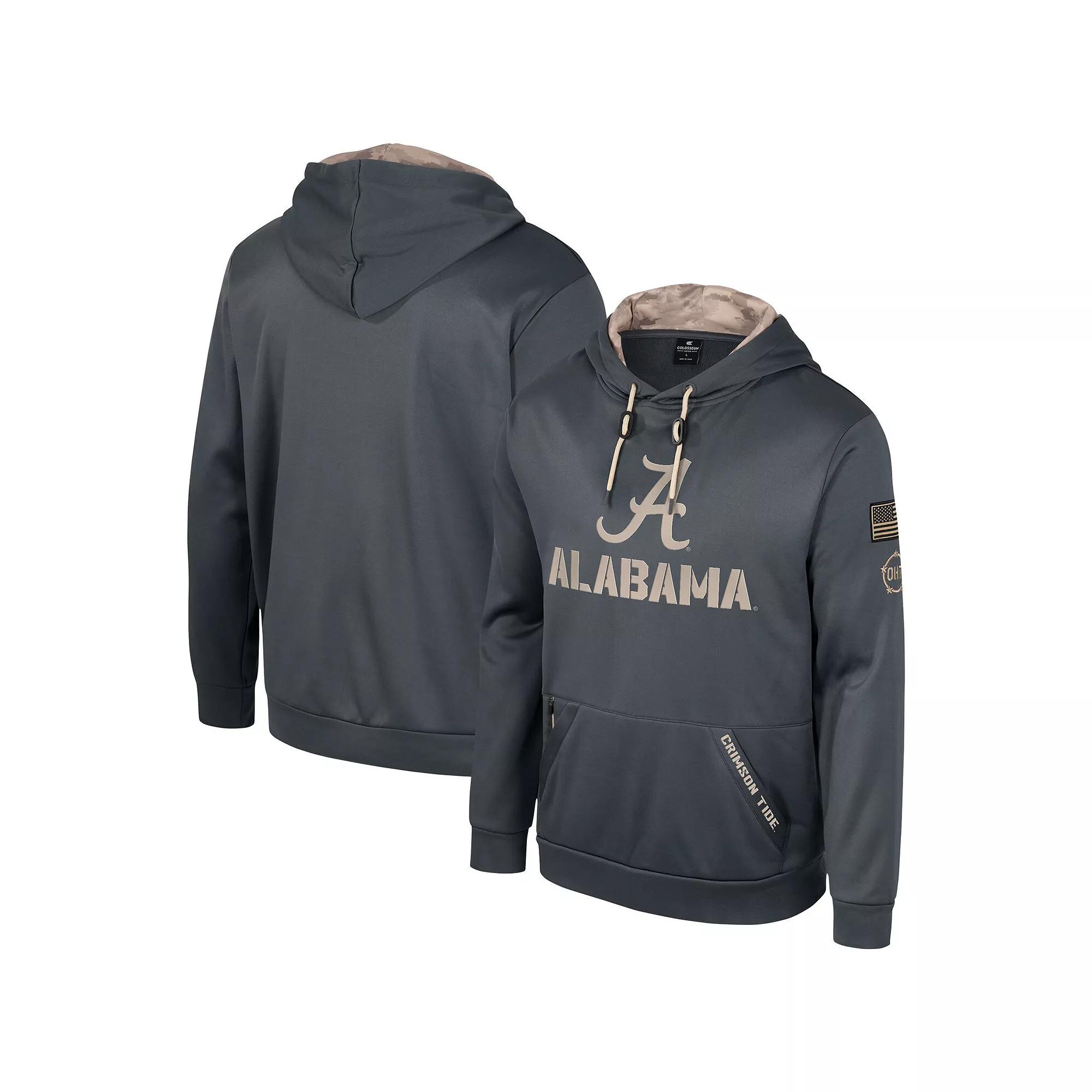 Men's Colosseum Charcoal Alabama Crimson Tide OHT Military Appreciation Pullover Hoodie,  Product Image