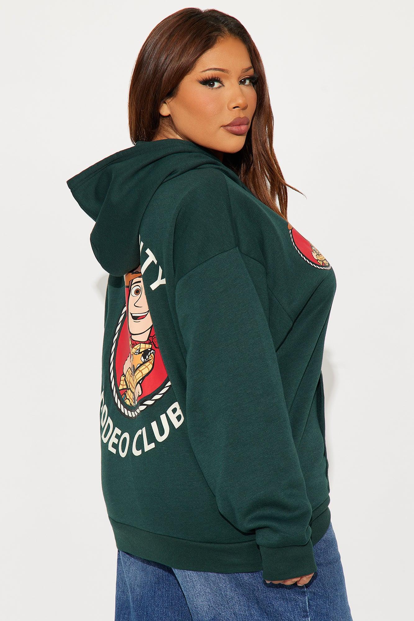 Toy Story Woody's Rodeo Club Fleece Hoodie - Hunter Green Female Product Image