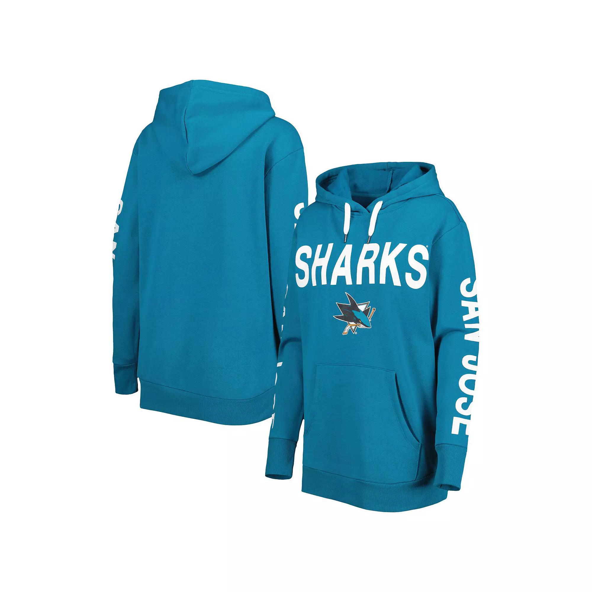 Women's G-III 4Her by Carl Banks Teal San Jose Sharks Extra Inning Pullover Hoodie, Size: Small, Sks Blue Product Image